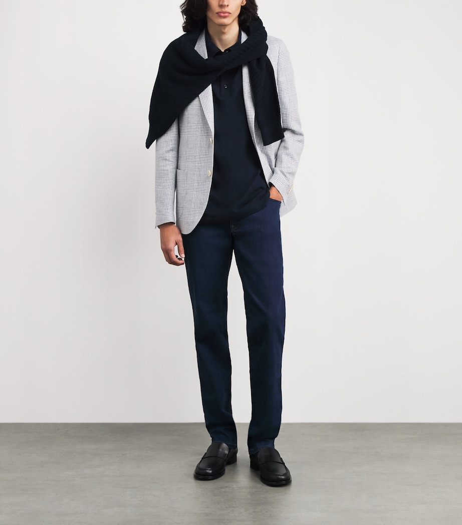 Brioni Mens Cotton-Silk Polo Shirt Image 2