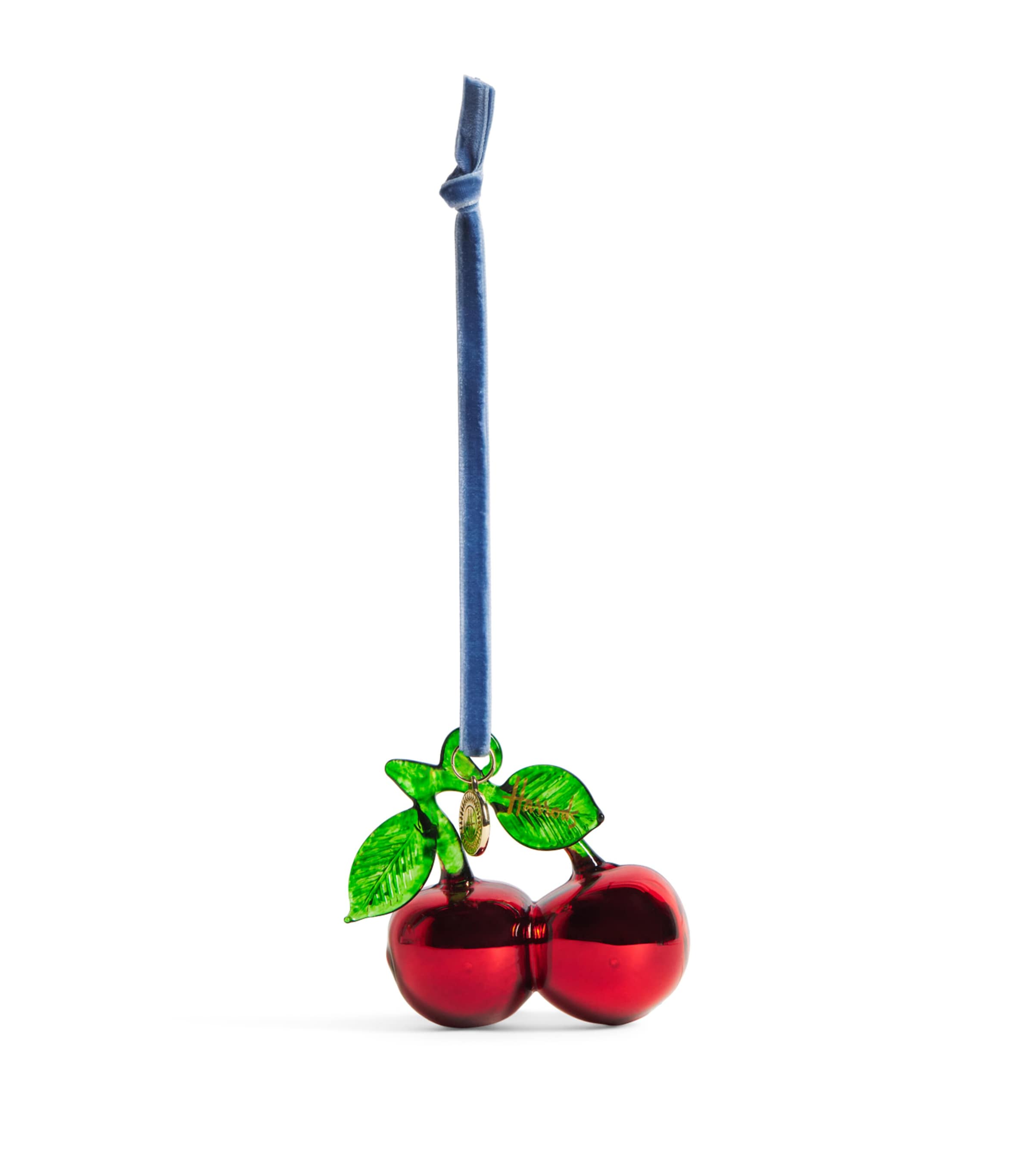 Harrods Glass Cherries Tree Decoration Image 1