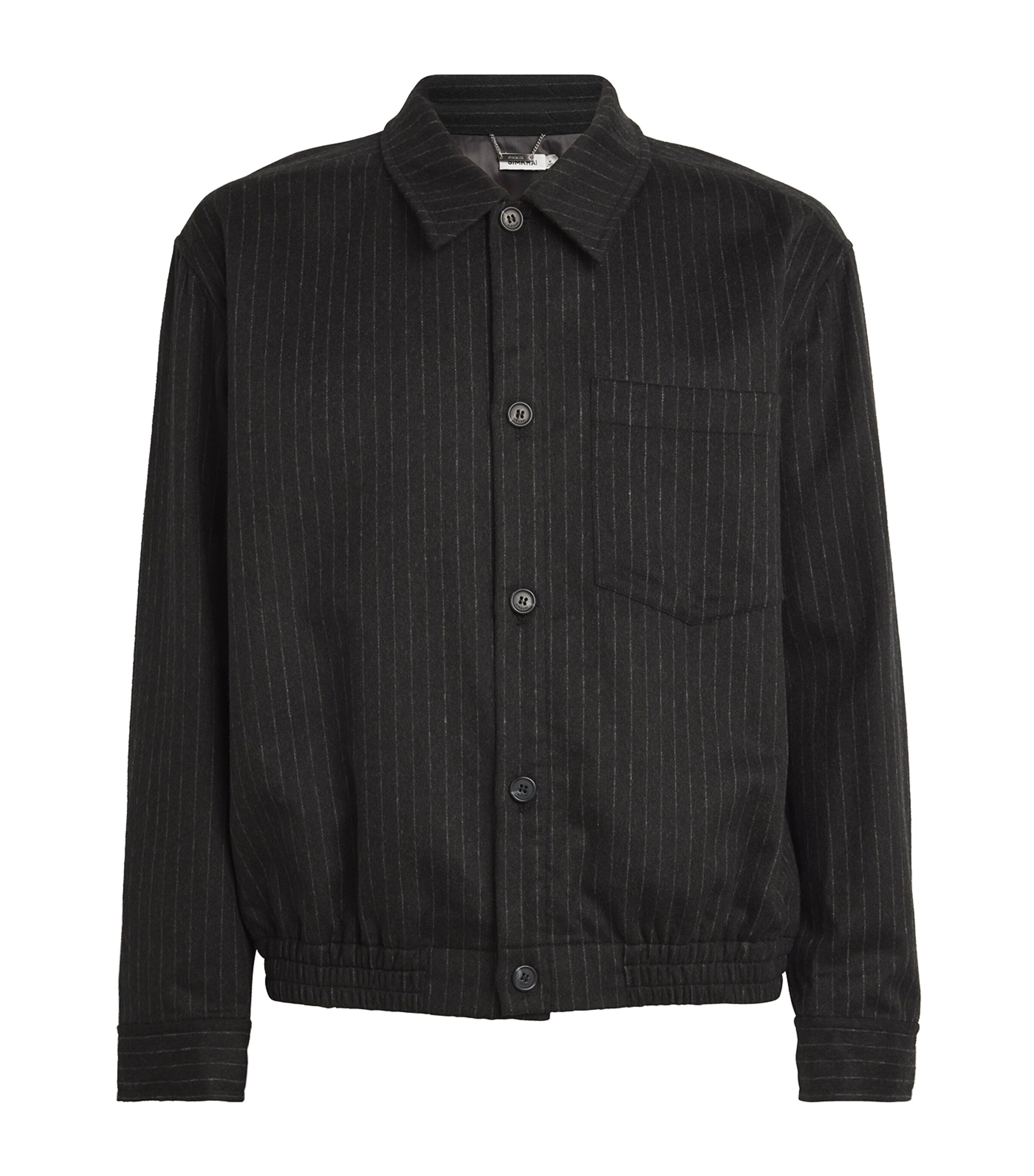 Simkhai Ernie Jacket Charcoal Pinstripe In Grey