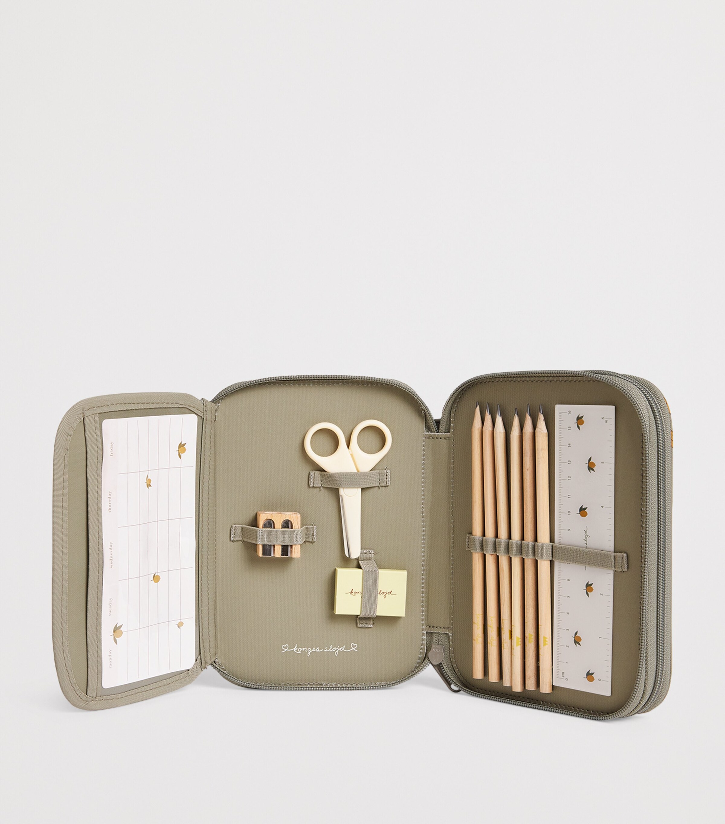 Tiger Print Clover Filled Pencil Case P10130TIGER OAK Image 2