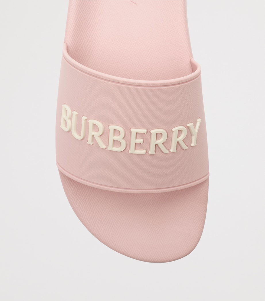 Burberry Logo Slides Candy Pink Dove Beig Image 6