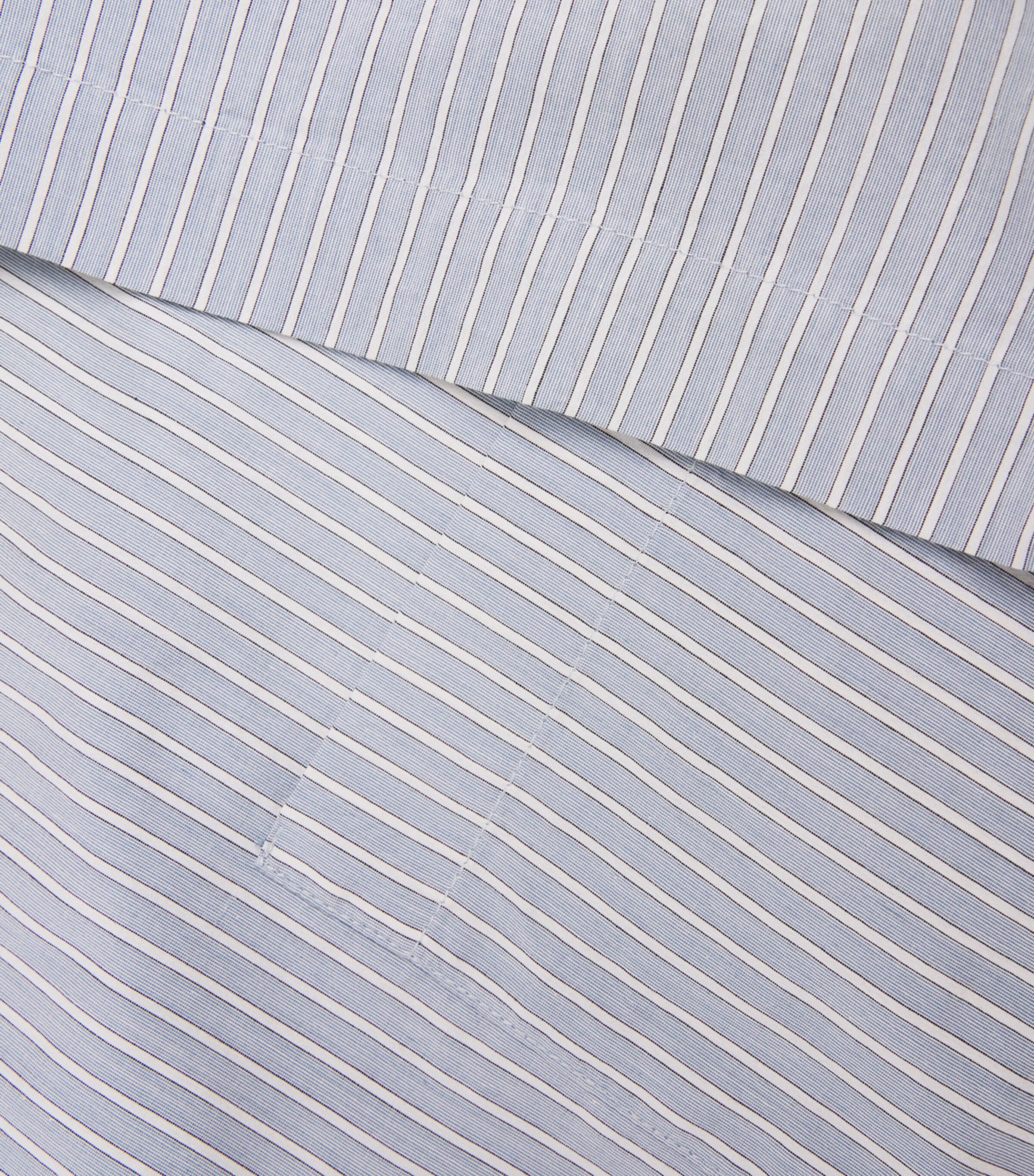 Barena Mens Cotton-Silk Striped Shirt Azzuro Image 5