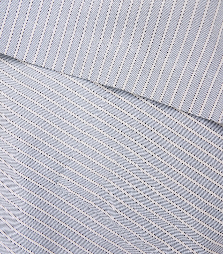Barena Mens Cotton-Silk Striped Shirt Azzuro Image 5