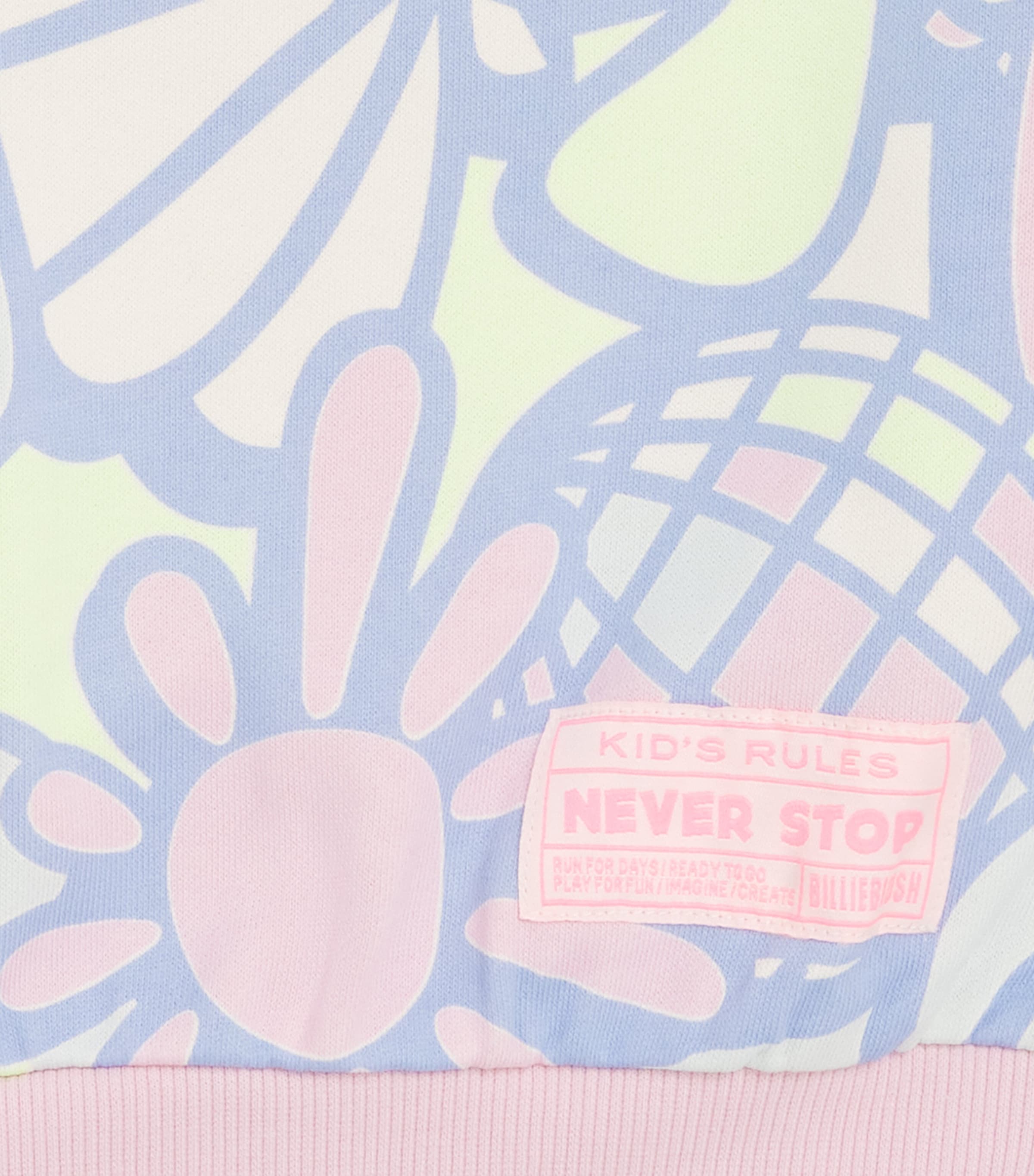 Cotton Floral Print Sweatshirt (2-12 Years) 552GREEN LEMON Image 4