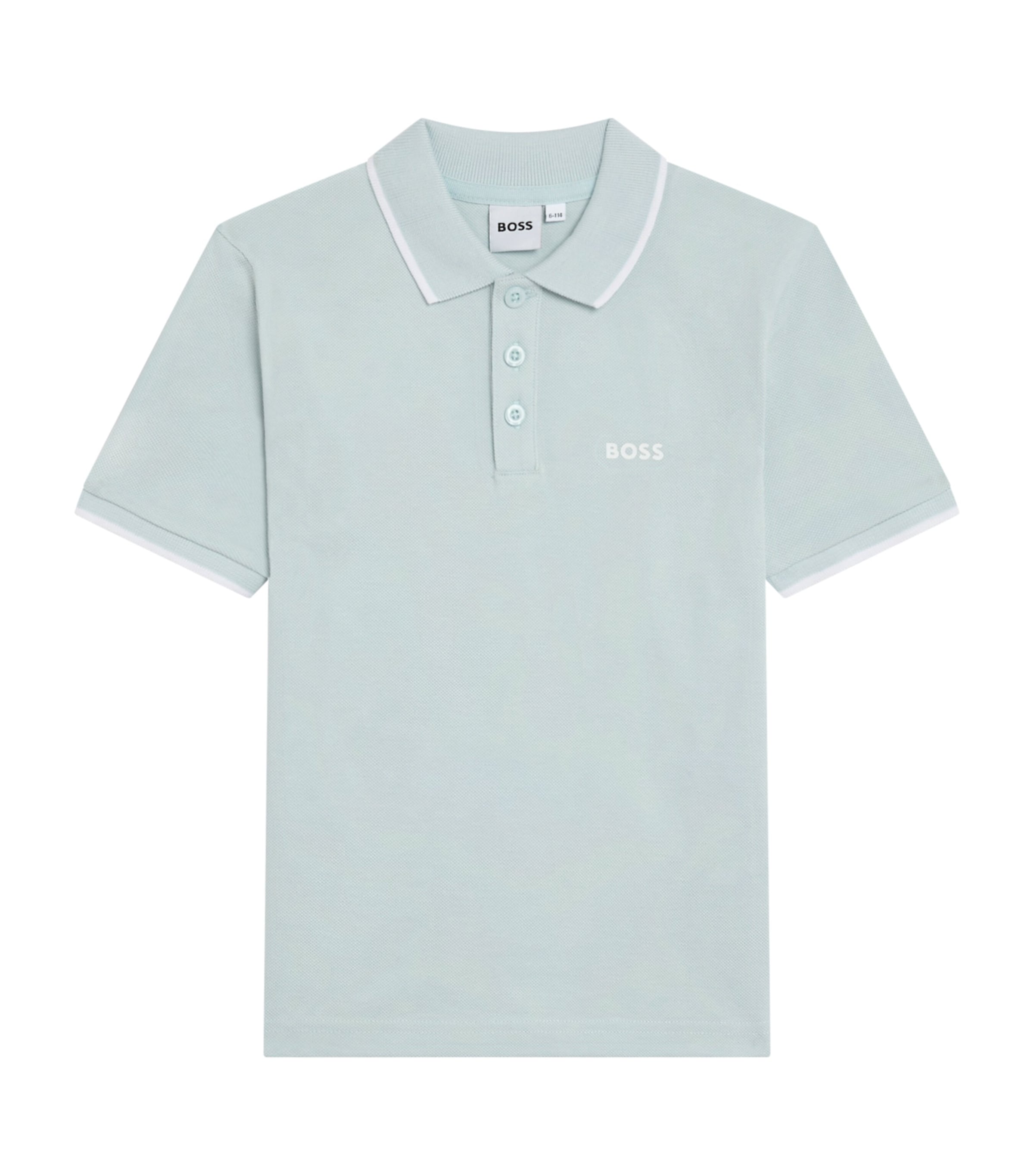 Cotton Logo Polo Shirt (4-16 Years) PALE BLUE Image 1