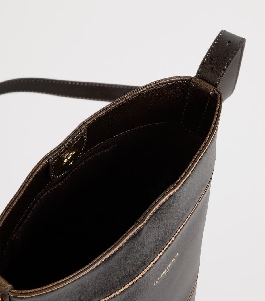 Leather Solveig Tote Bag BROWN Image 4