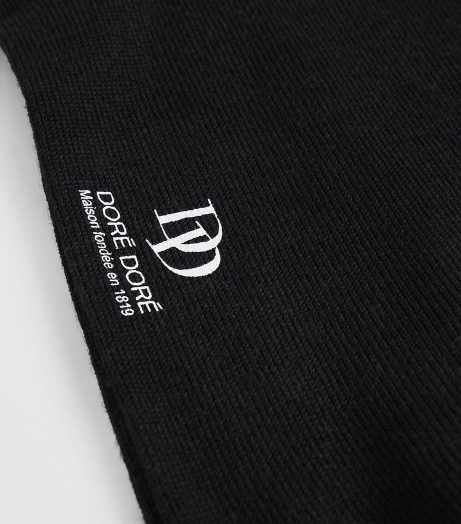 Doré Doré Mens Wool-Blend Argyle Socks Noir Anth Image 2