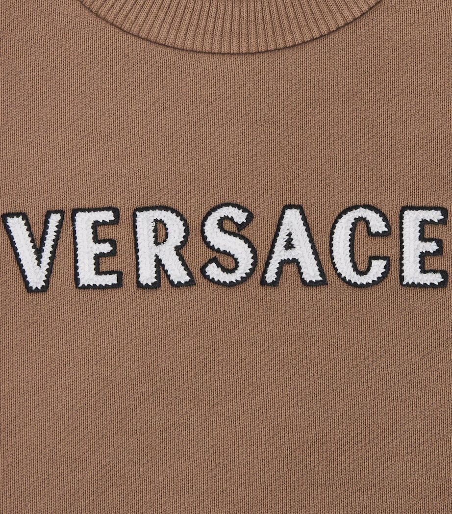 Versace Kids Cotton Embroidered Logo Sweatshirt (6-36 Months) Image 3
