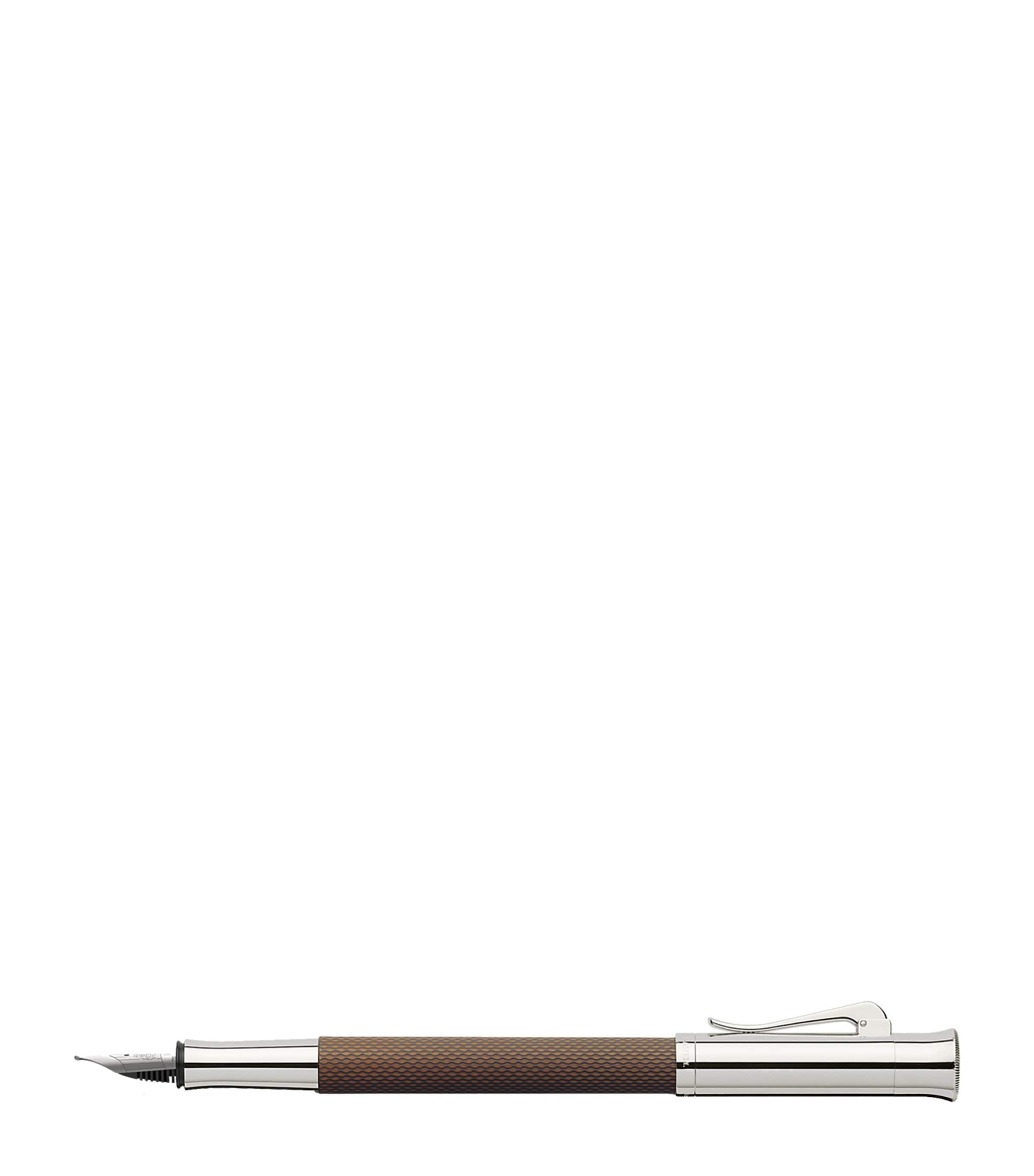 Graf Von Faber-castell Guilloche Cognac Fountain Pen In Brown