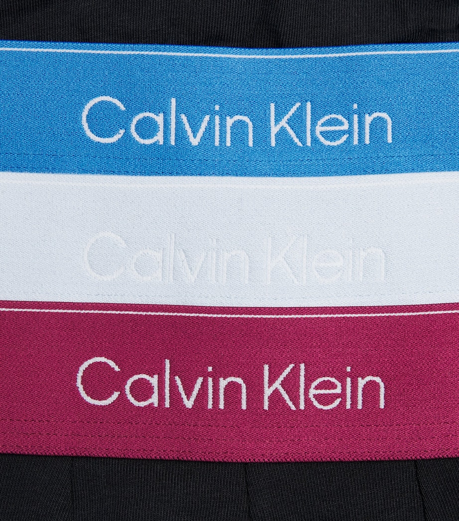 Calvin Klein Mens Stretch-Cotton Icon Boxer Briefs (Pack of 3) Poseidon Blue/p Image 5