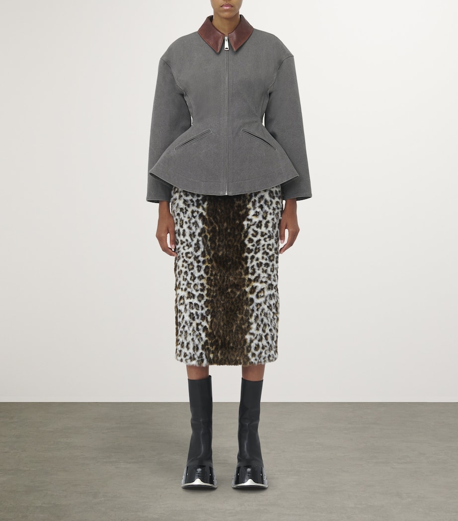 Cotton Canvas Peplum Jacket 1451 Image 2