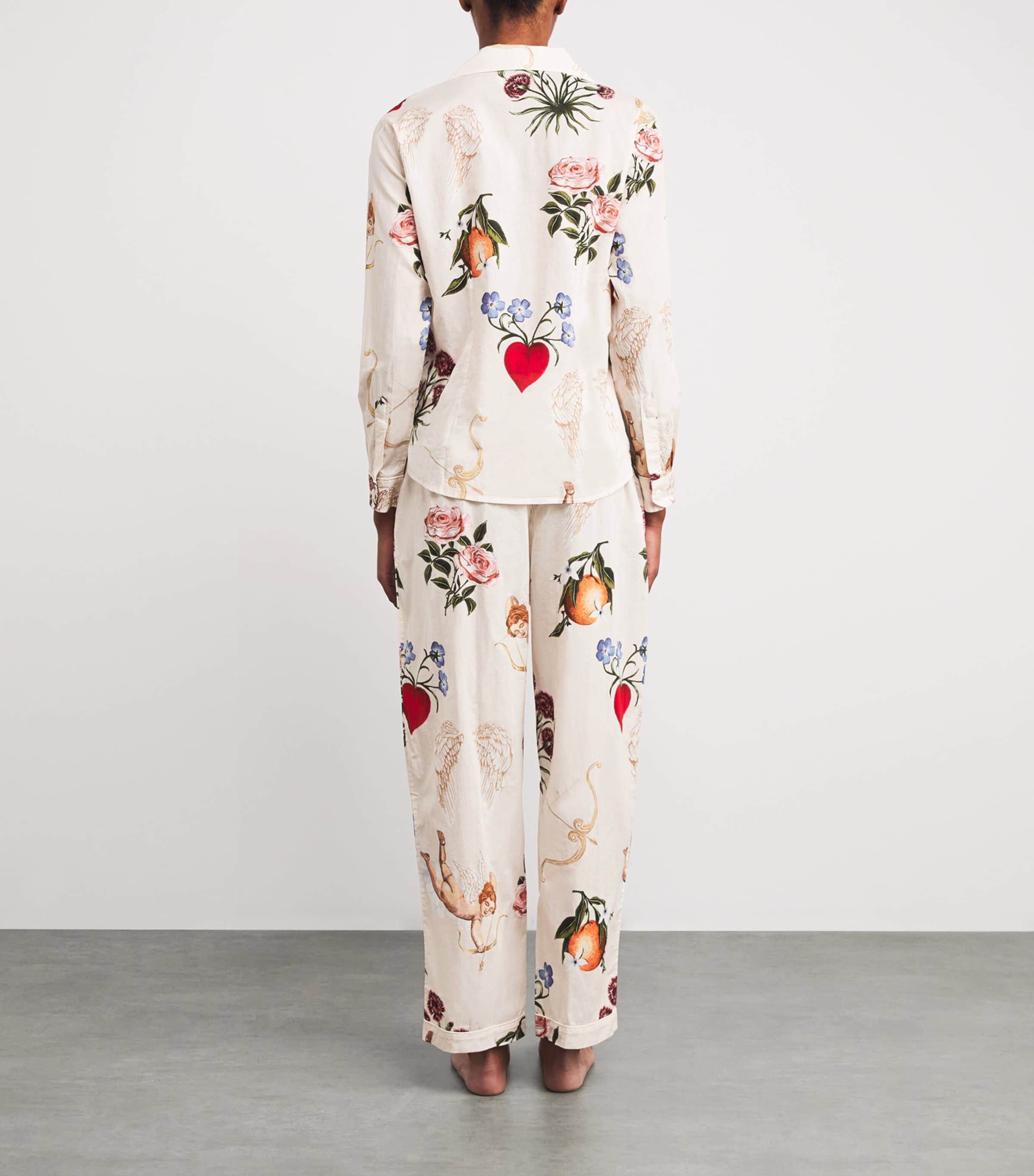 Cotton Primavera Pyjama Set CREAM Image 3