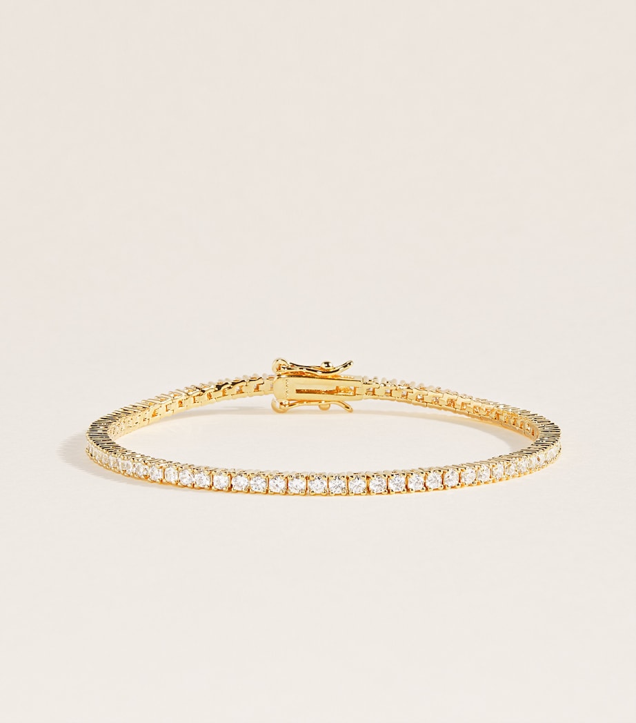 Nialaya Jewelry Mini Gold-Plated Tennis Bracelet Image 1