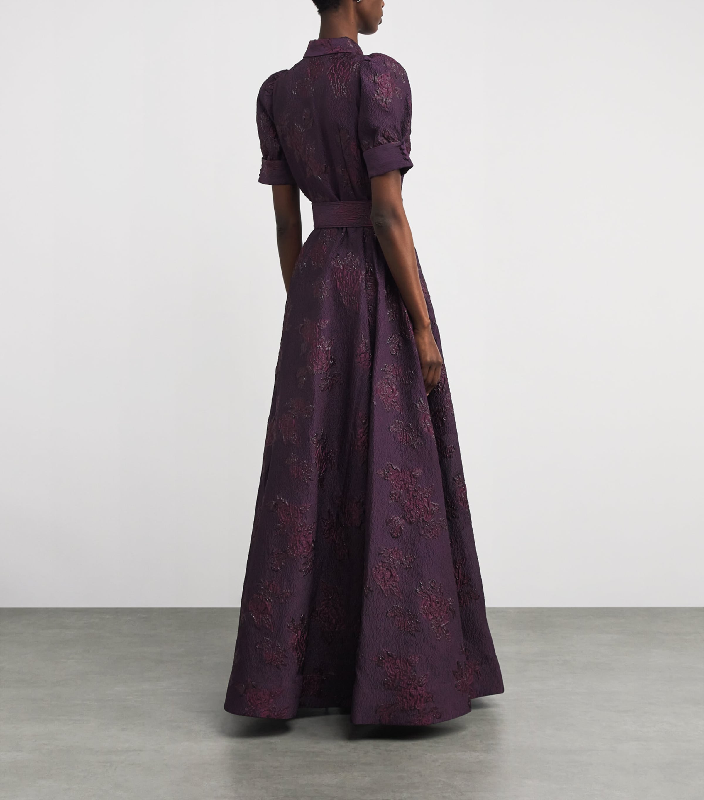 Brocade Alfina Gown BLACKBERRY Image 3