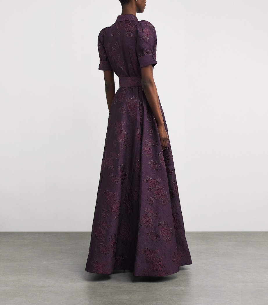 Brocade Alfina Gown BLACKBERRY Image 3