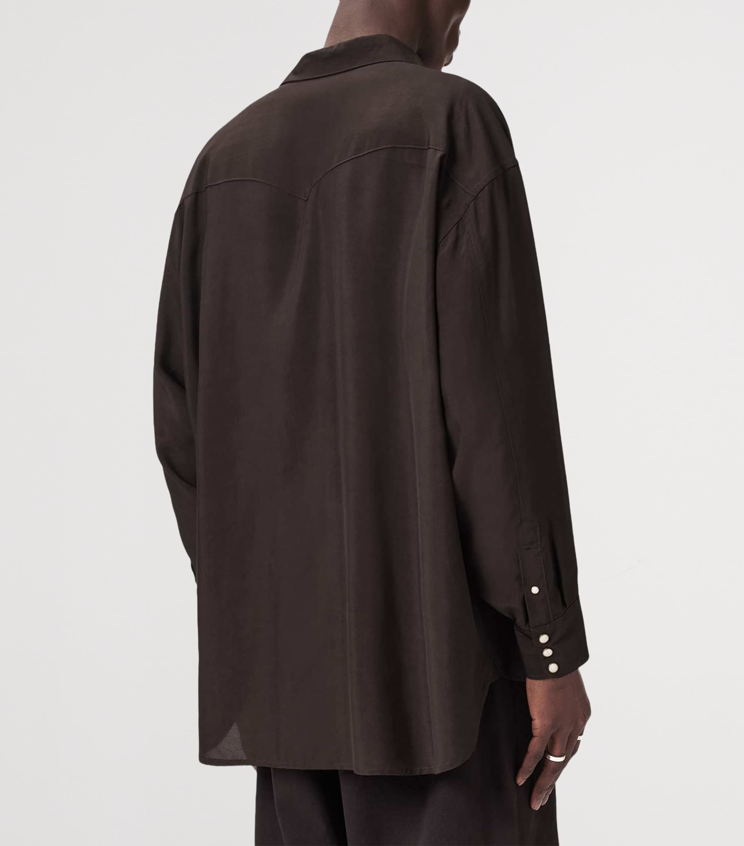 AllSaints Mens Pickett Overshirt Brown Image 4