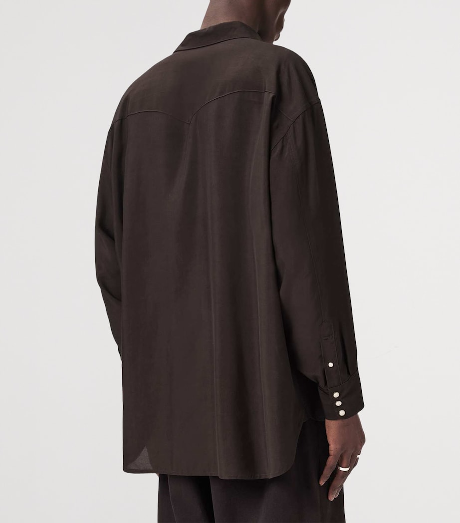 AllSaints Mens Pickett Overshirt Brown Image 4