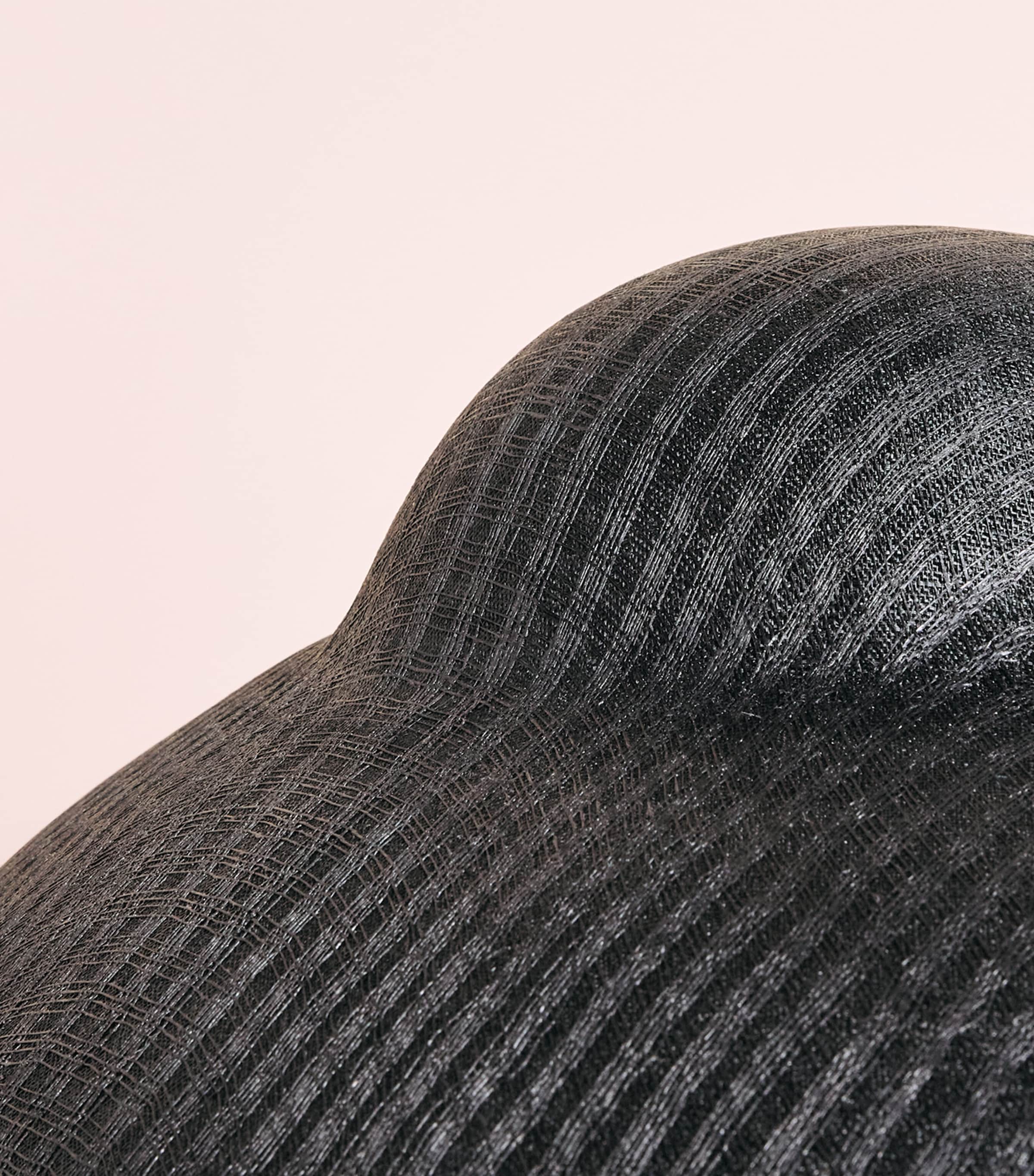 EMILY-LONDON Straw Suzanne Hat Black Image 5