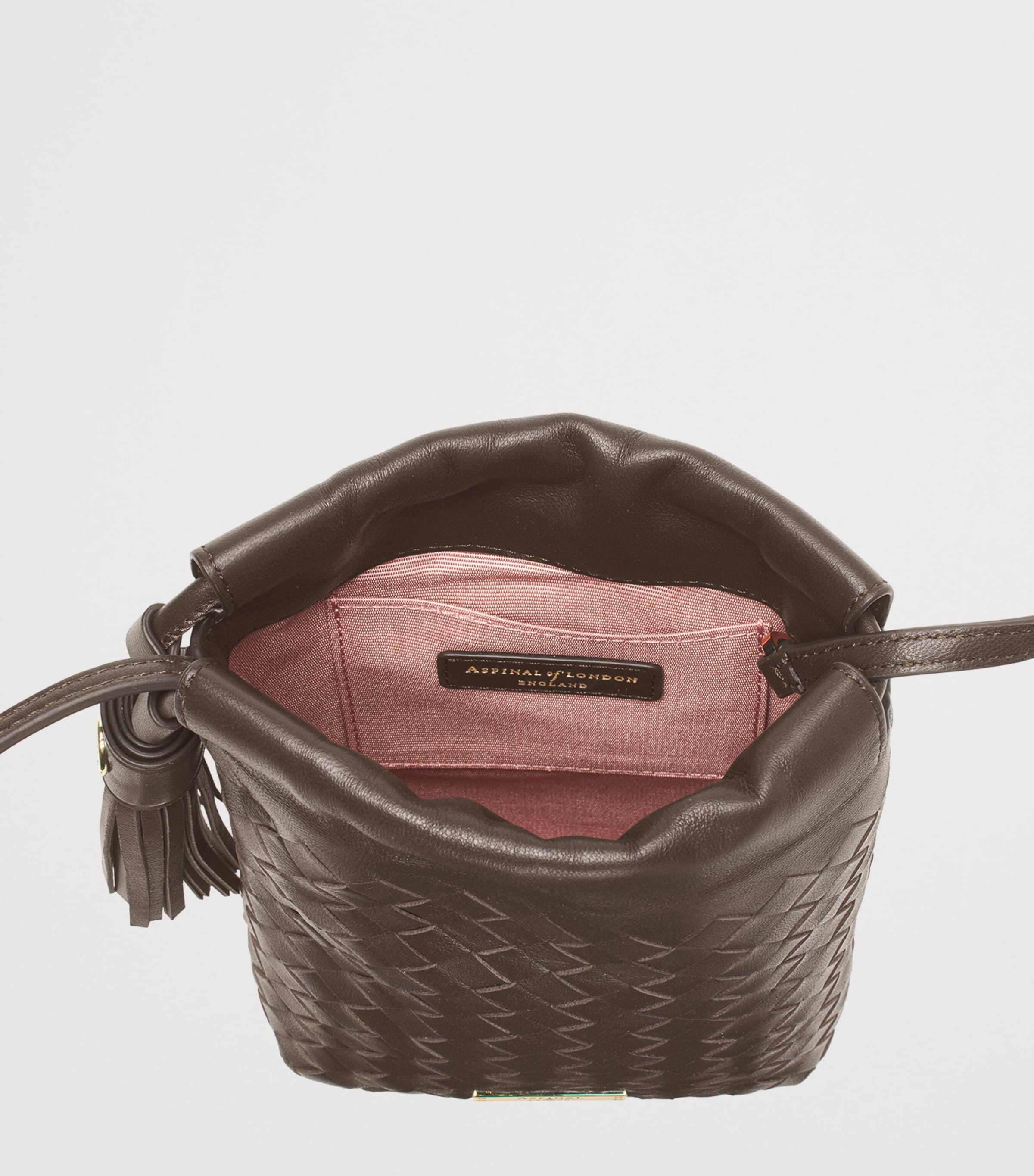 Leather Hudson Cross-Body Pouch Bag DARKBROWN Image 3