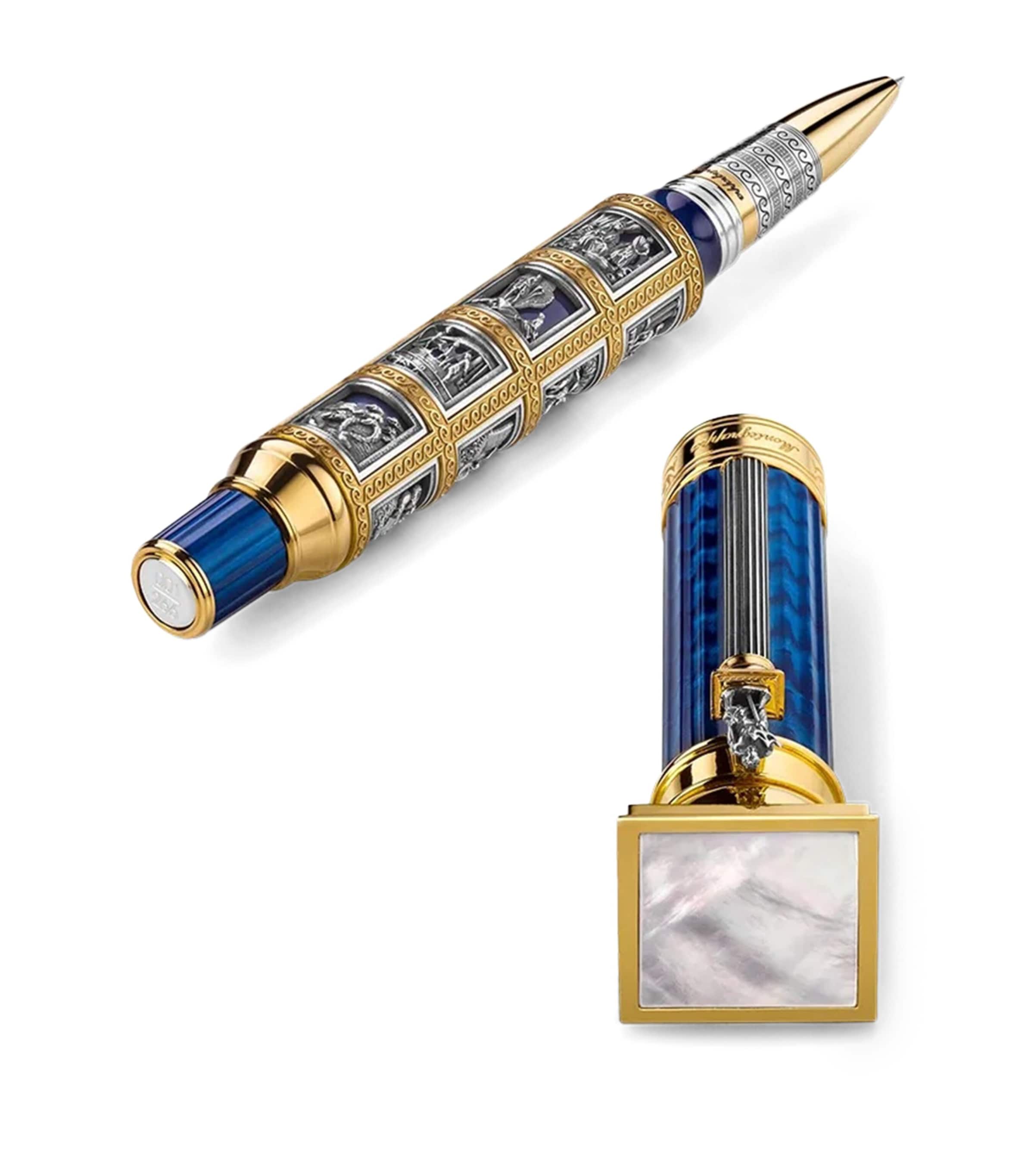 Montegrappa Odyssey Chapter II Rollerball Pen Blue/gold Image 7