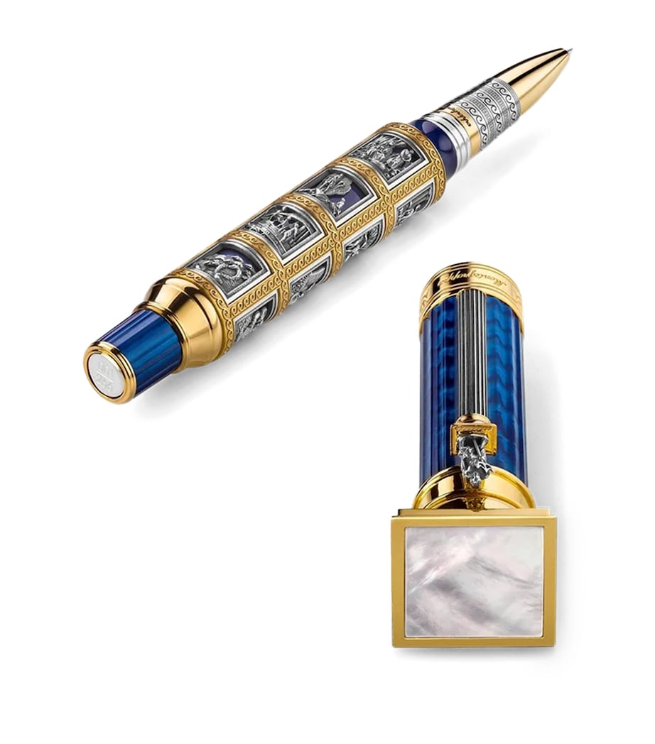 Montegrappa Odyssey Chapter II Rollerball Pen Blue/gold Image 7
