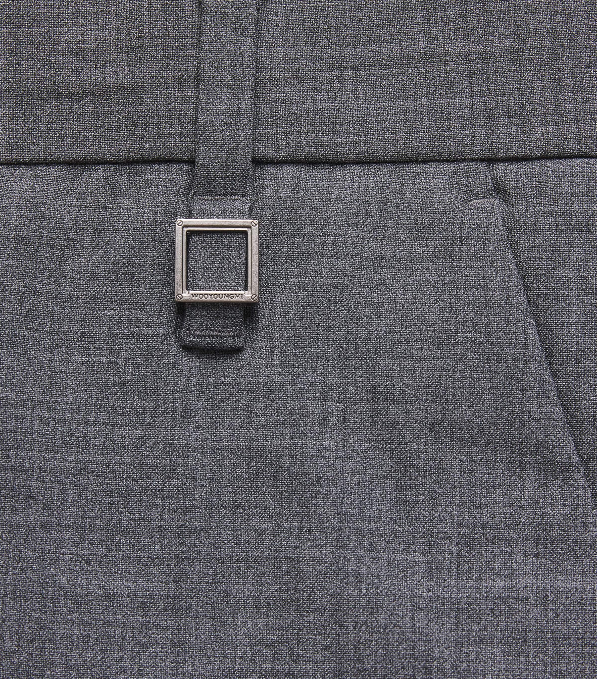 Wooyoungmi Mens Cuffed Trousers Grey Image 5