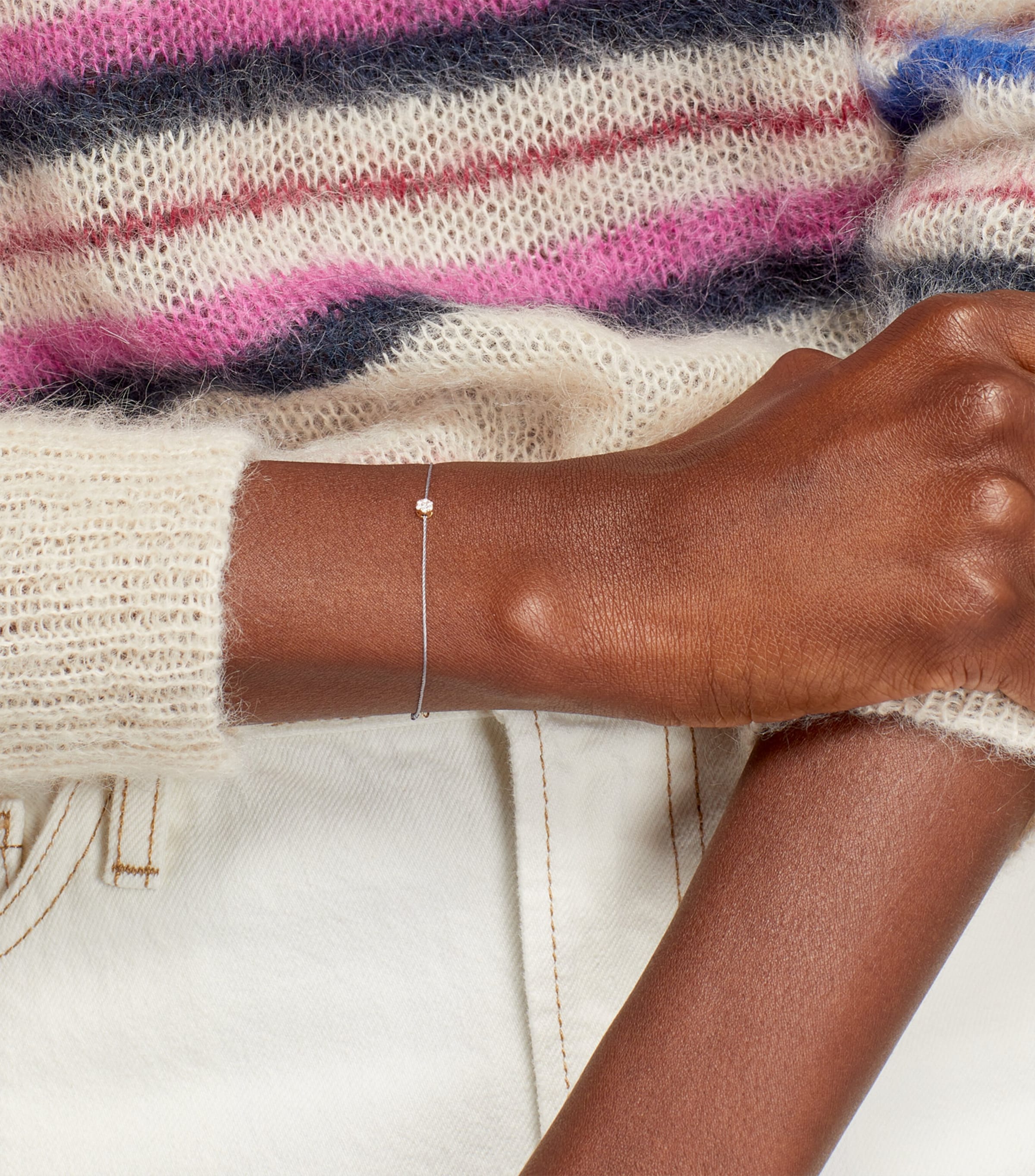 Yellow Gold and Diamond Illusion Bracelet WHITE Image 5