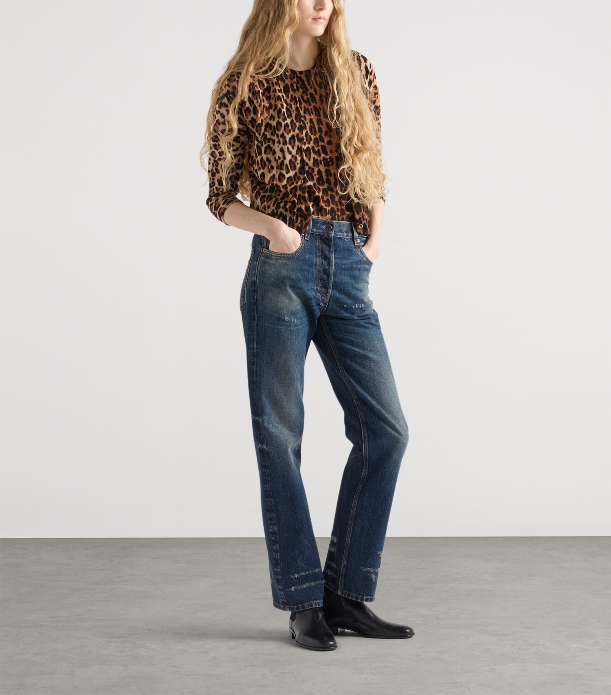 Cashmere Leopard Print Sweater F0040 Image 2