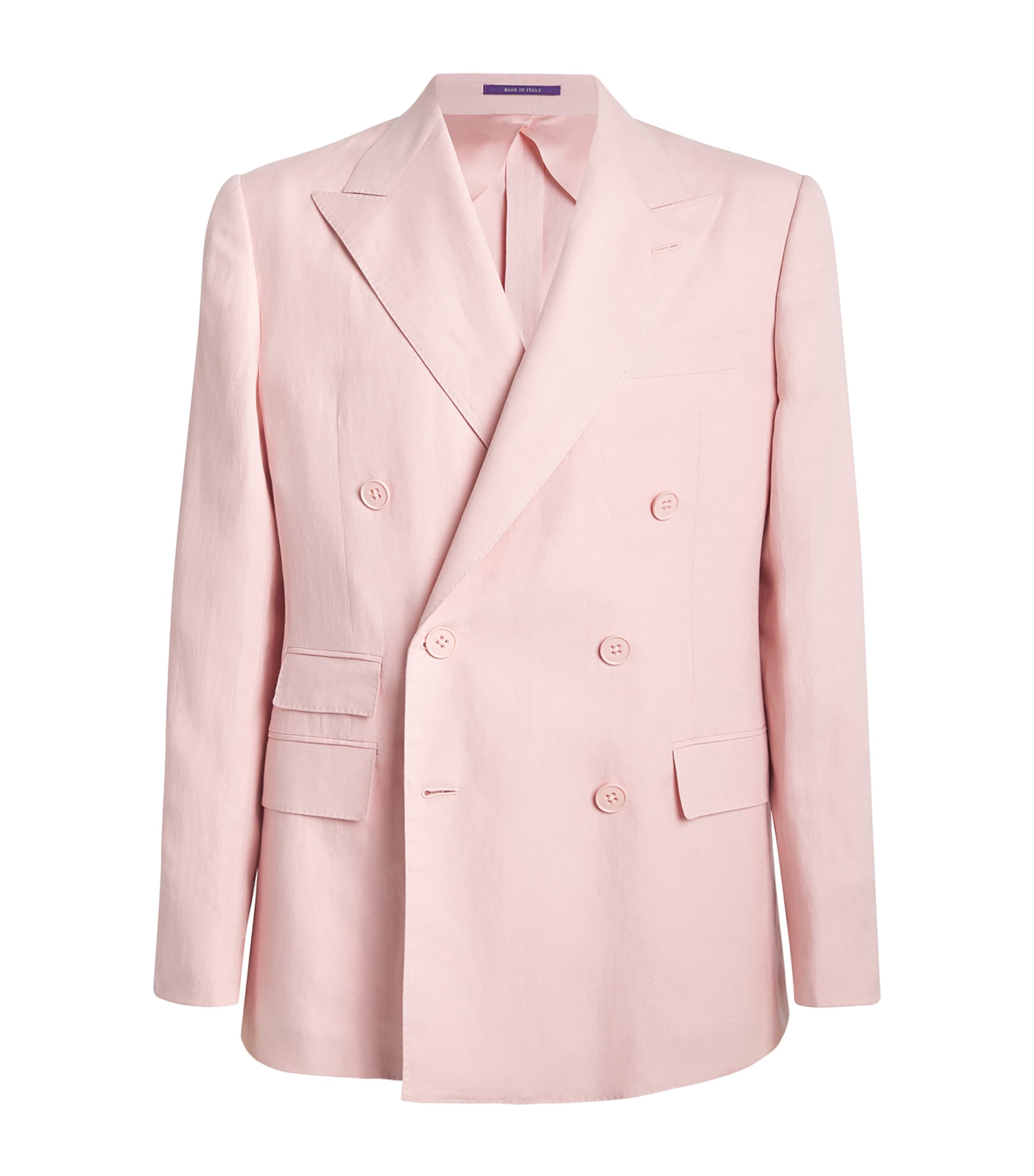 Ralph Lauren Purple Label Mens Silk-Linen Kent Blazer Soft Pink Image 1