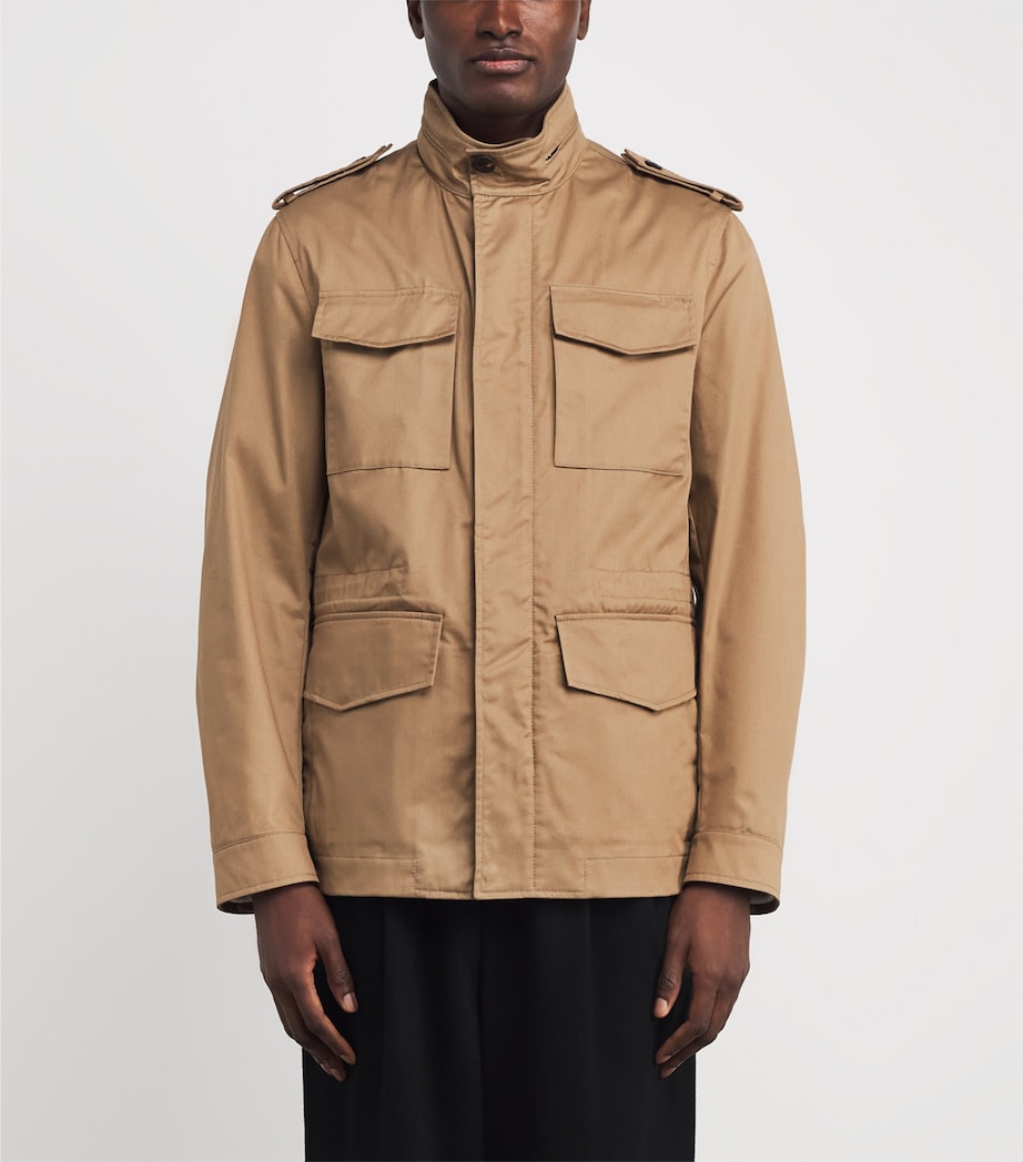 Cotton-Blend Field Jacket 52 MUSTARD Image 3