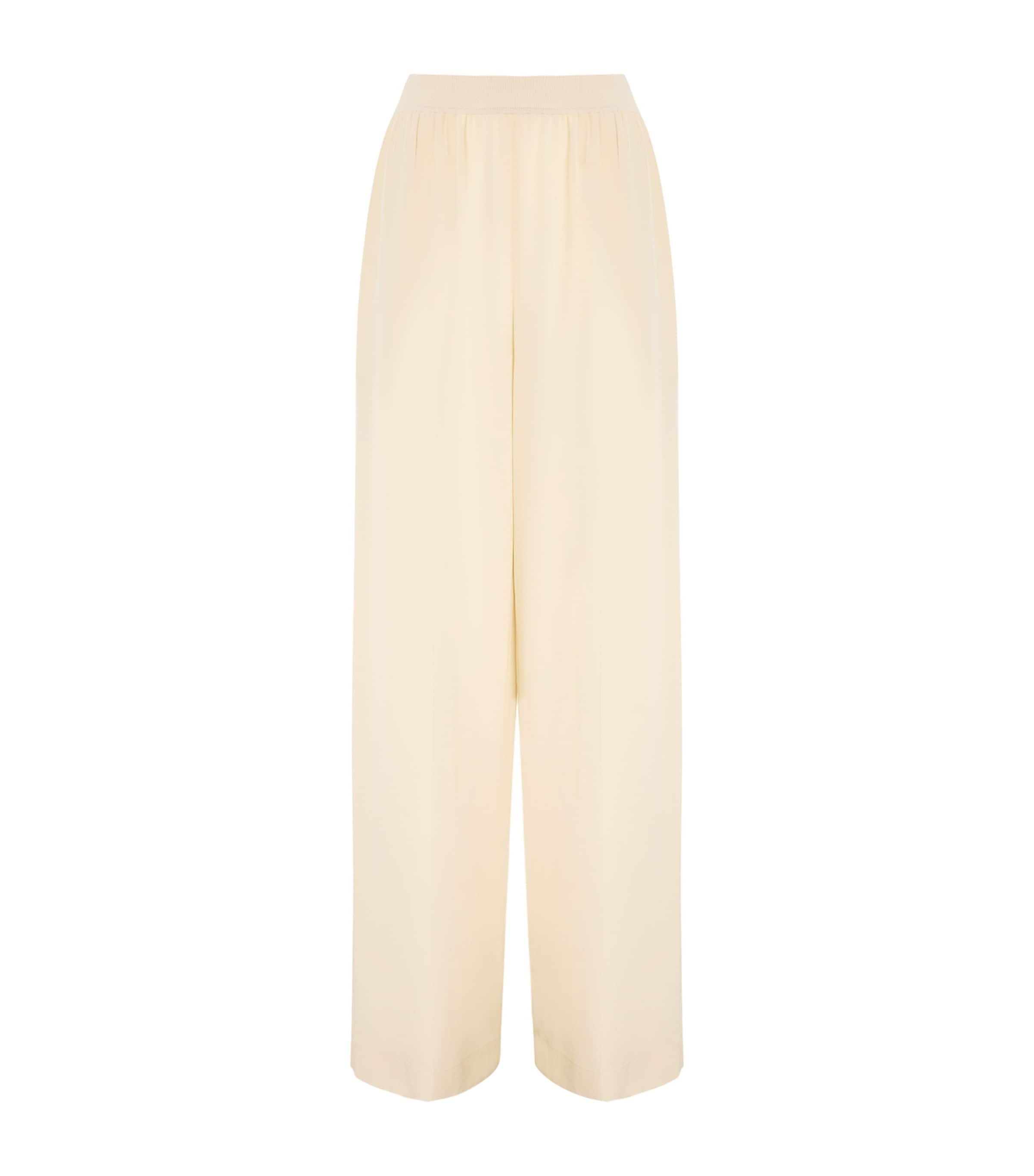 Joseph Silk Hulin Wide-Leg Trousers | Women Clothing | Trousers | Tailored Trousers | Workwear | Designers | Joseph