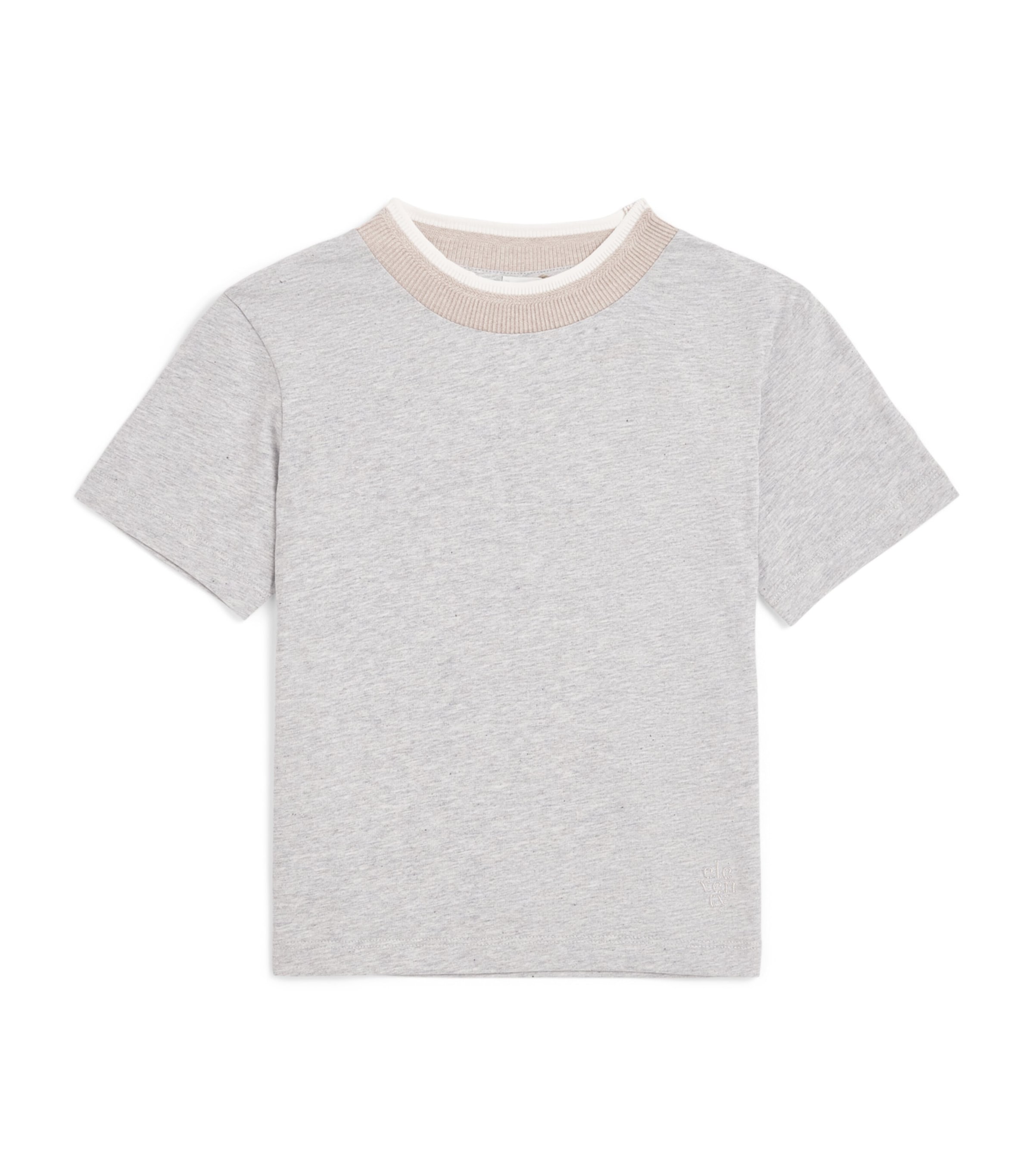 Eleventy Kids Cotton Logo T-Shirt (2-16 Years) Grigio Ch.mel Image 1