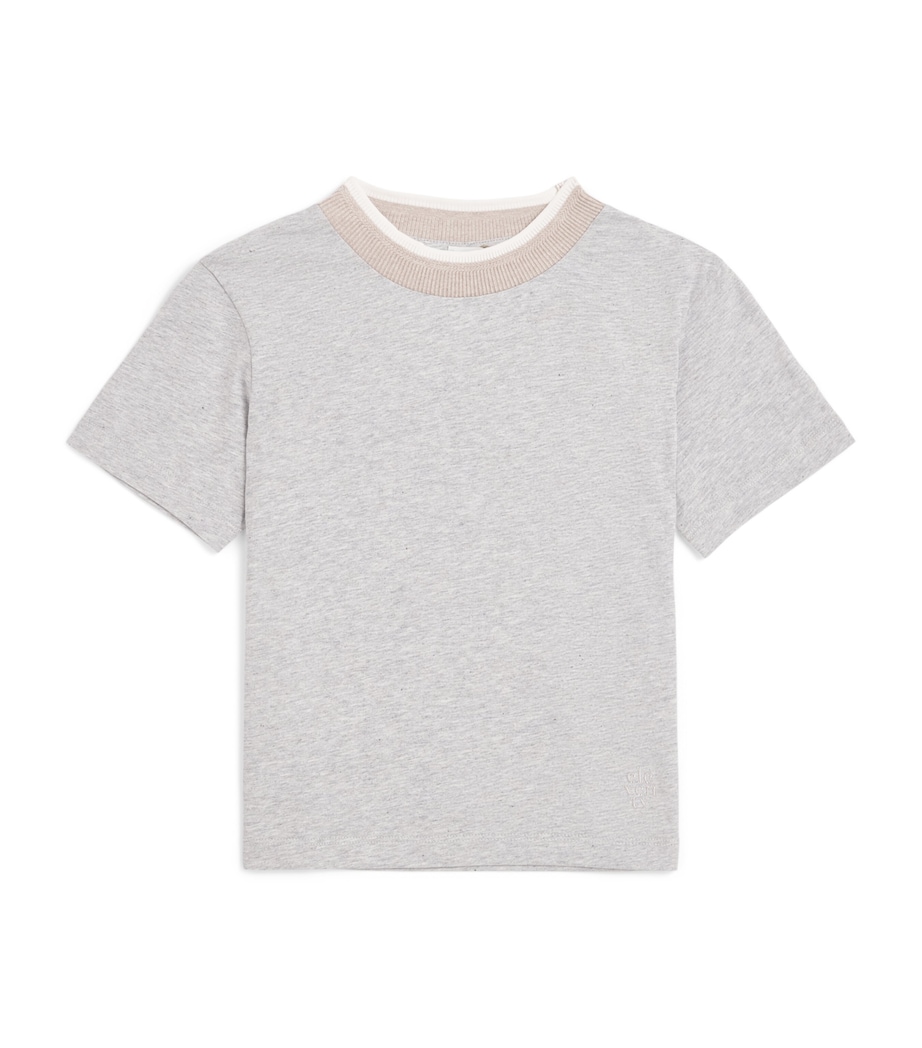 Eleventy Kids Cotton Logo T-Shirt (2-16 Years) Grigio Ch.mel Image 1