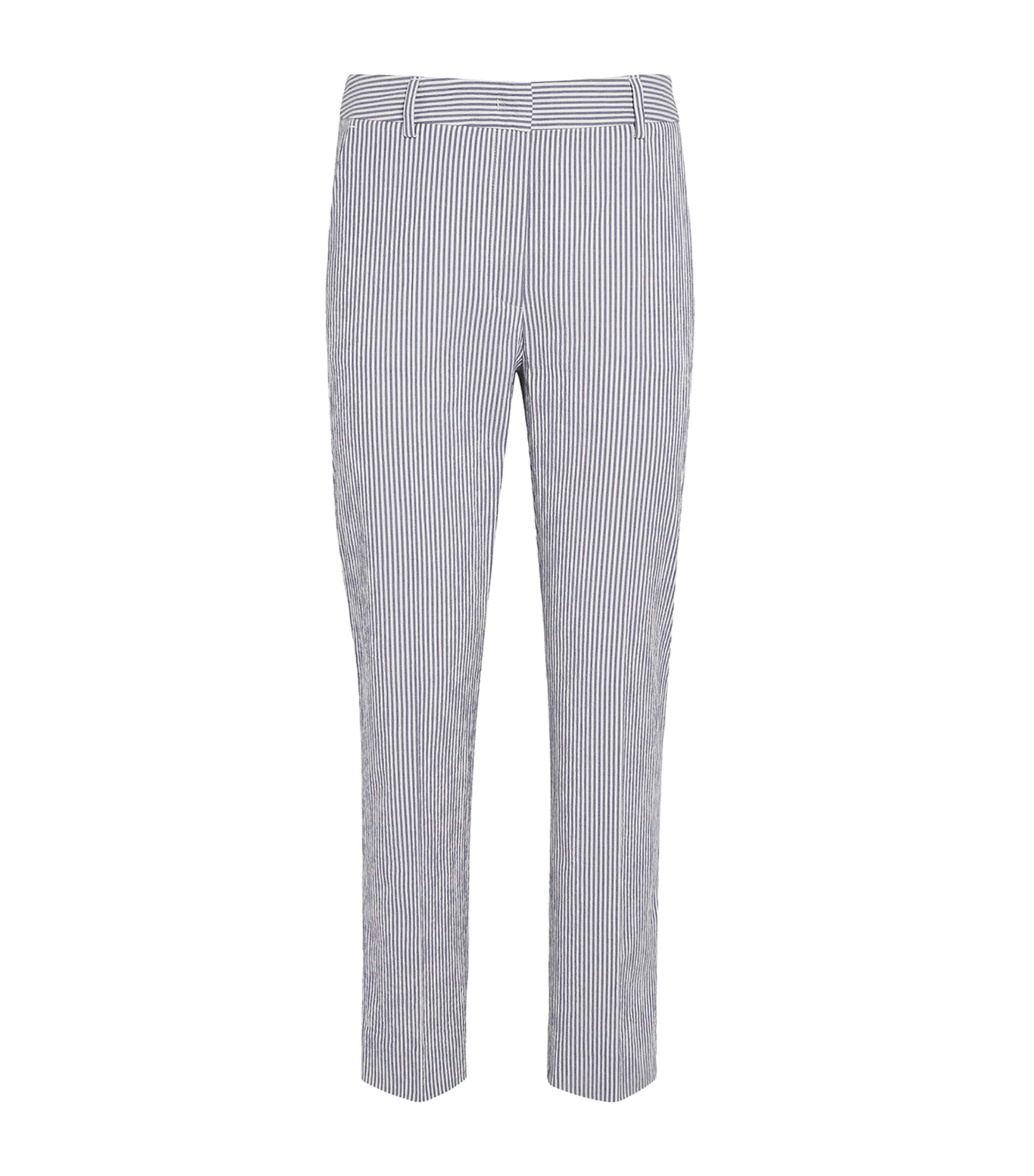 Weekend Max Mara Womens Striped Slim Tailored Trousers Navy Image 1