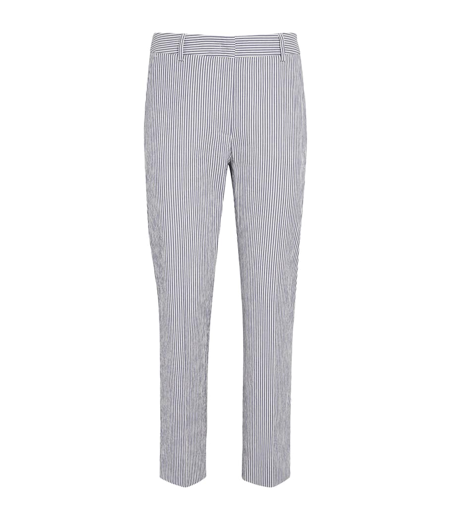 Weekend Max Mara Womens Striped Slim Tailored Trousers Navy Image 1