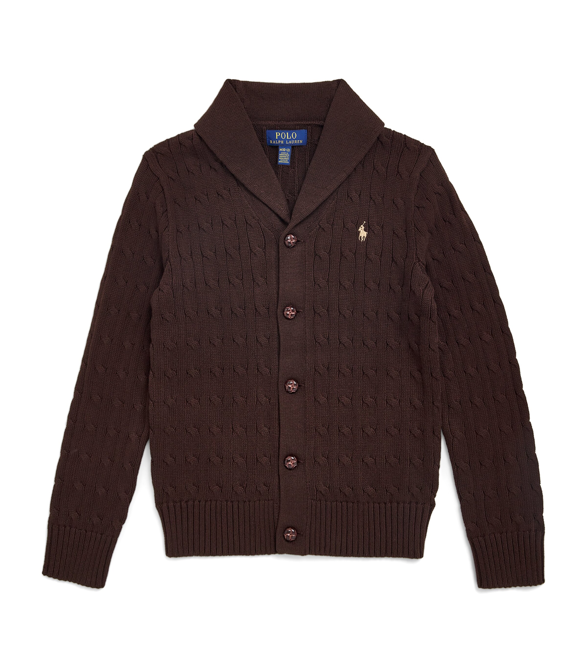 Ralph Lauren Kids Cotton Mini Logo Cardigan Brn Image 1