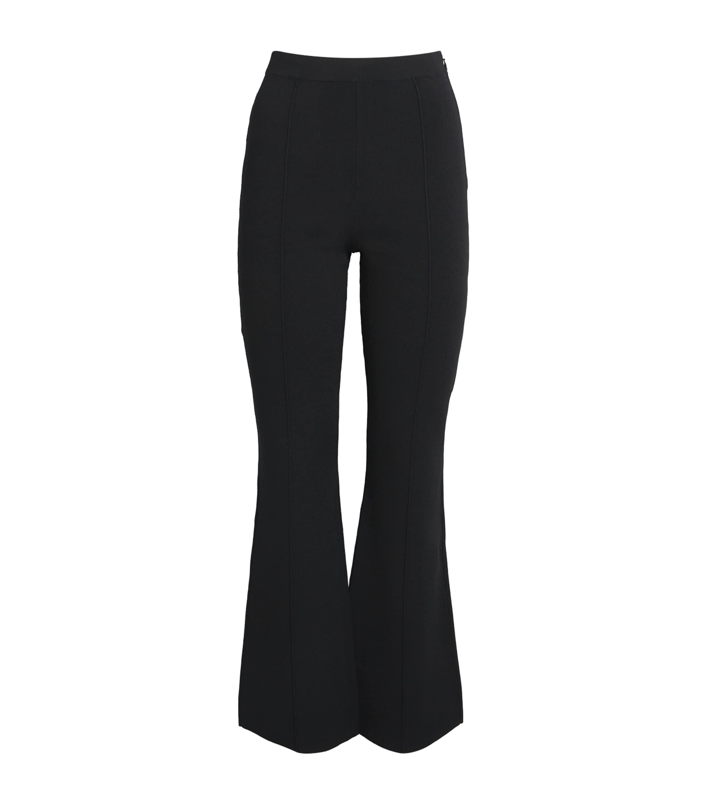 Knitted Crepe Kick Trousers BLACK - 001 Image 1
