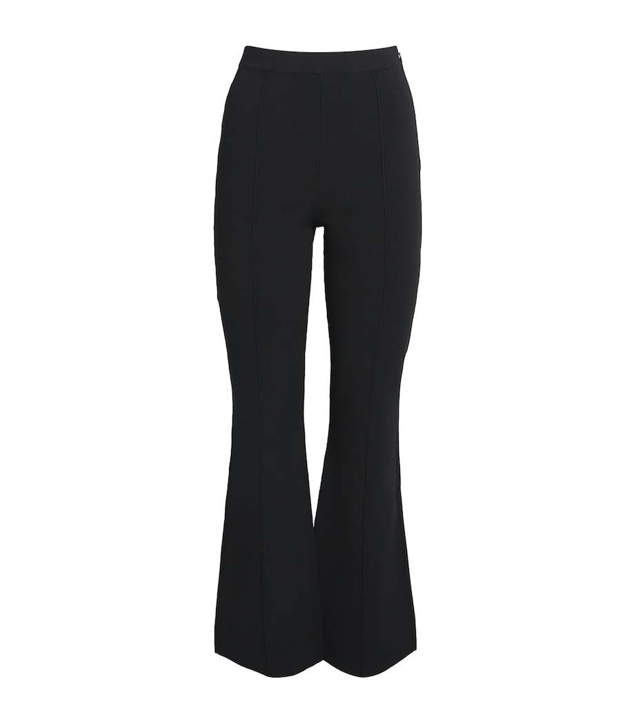 Knitted Crepe Kick Trousers BLACK - 001 Image 1
