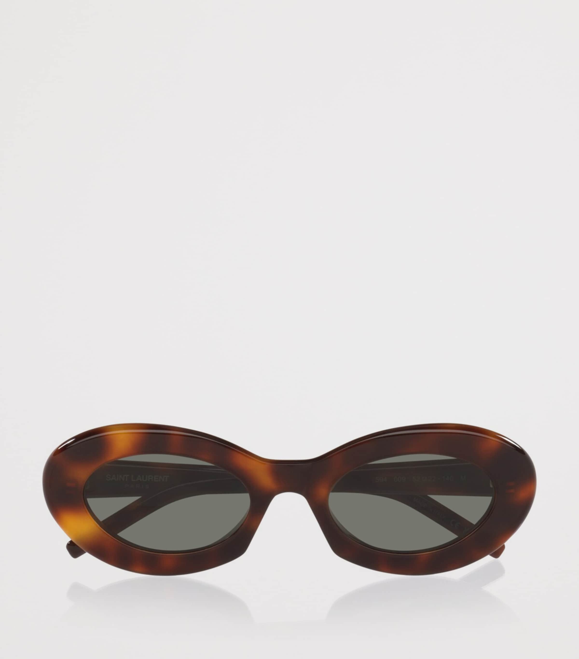 Saint Laurent SL 594 Oval Sunglasses Brown Image 5