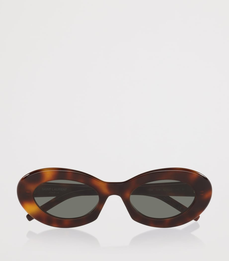 Saint Laurent SL 594 Oval Sunglasses Brown Image 5
