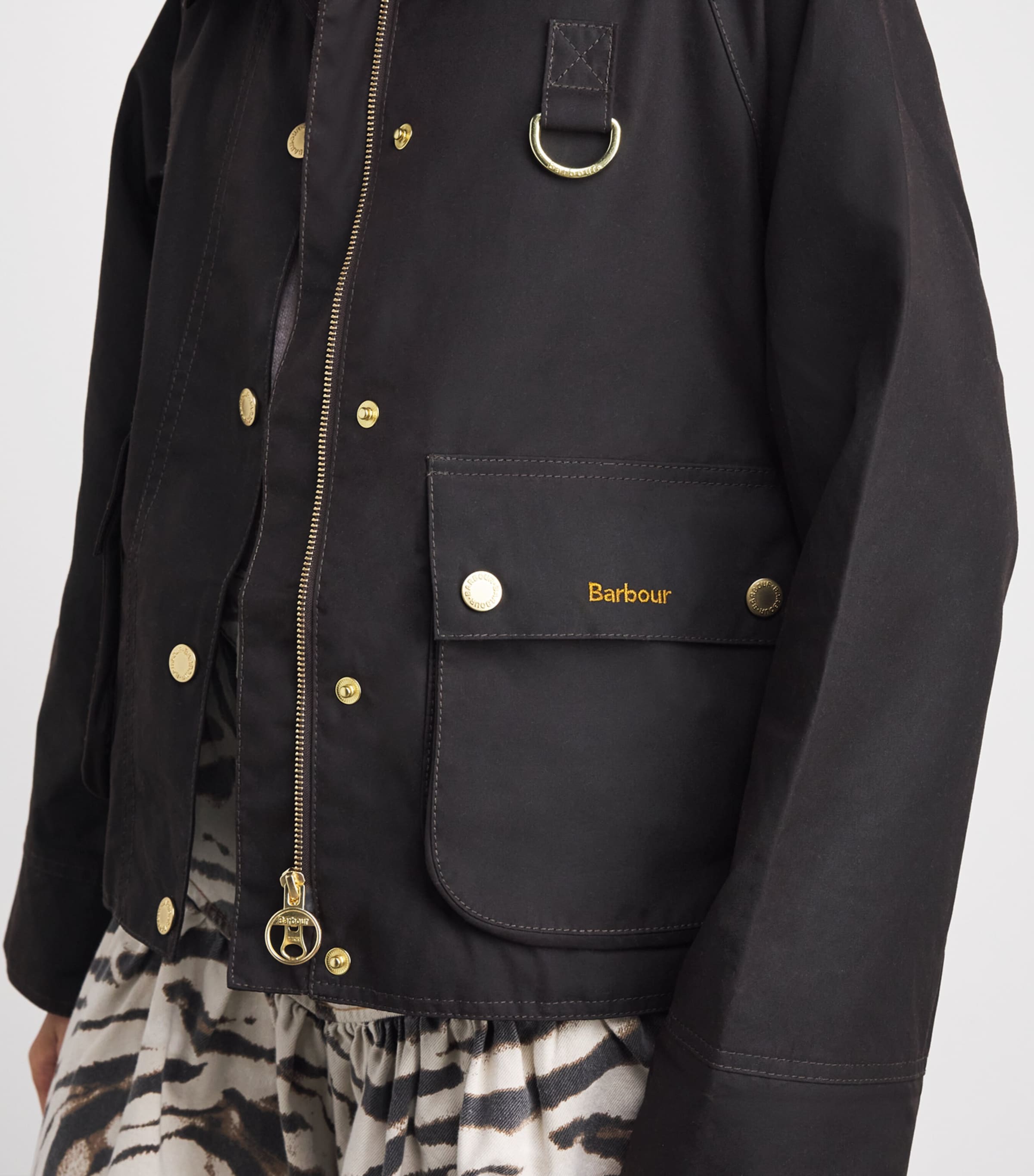 Barbour Womens Waxed Cotton Icons Spey Jacket Rustic/muted Image 3