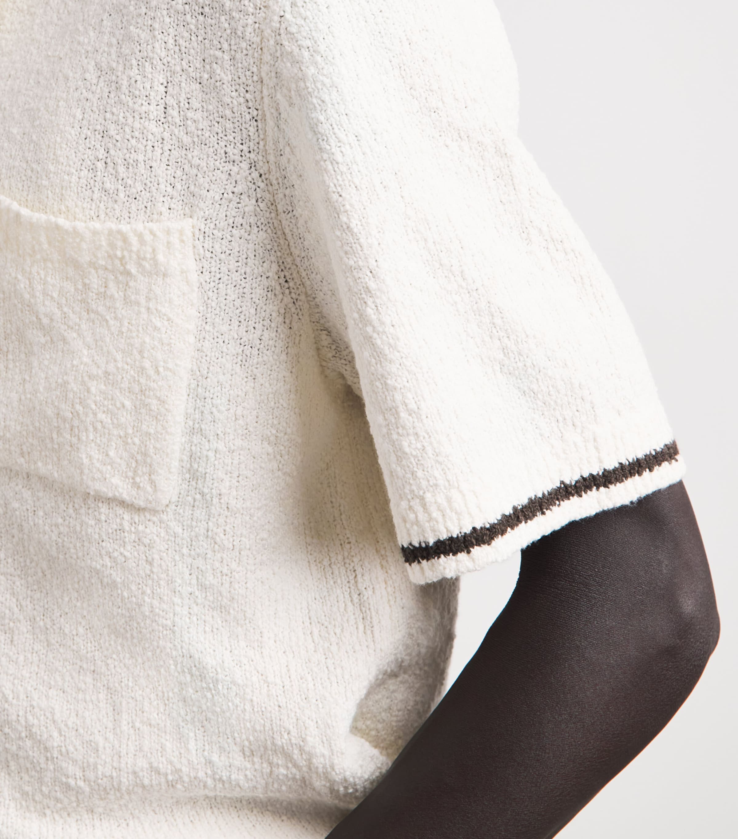 Samsøe Samsøe Mens Bouclé Sapedro Short-Sleeve Shirt Clear Cream Image 3