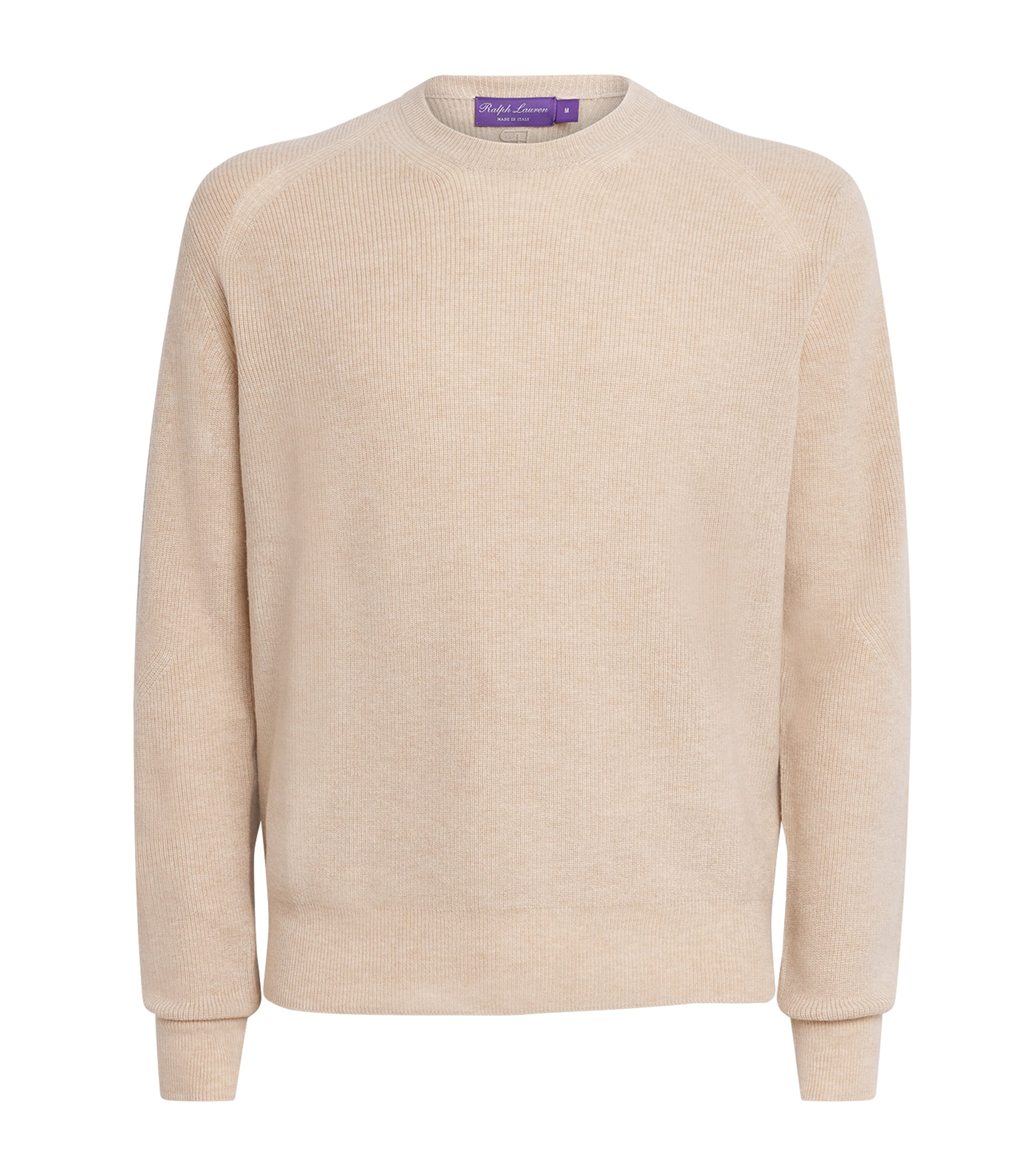 Ralph Lauren Purple Label Mens Cashmere Crew-Neck Sweater Champagne Melange Image 1