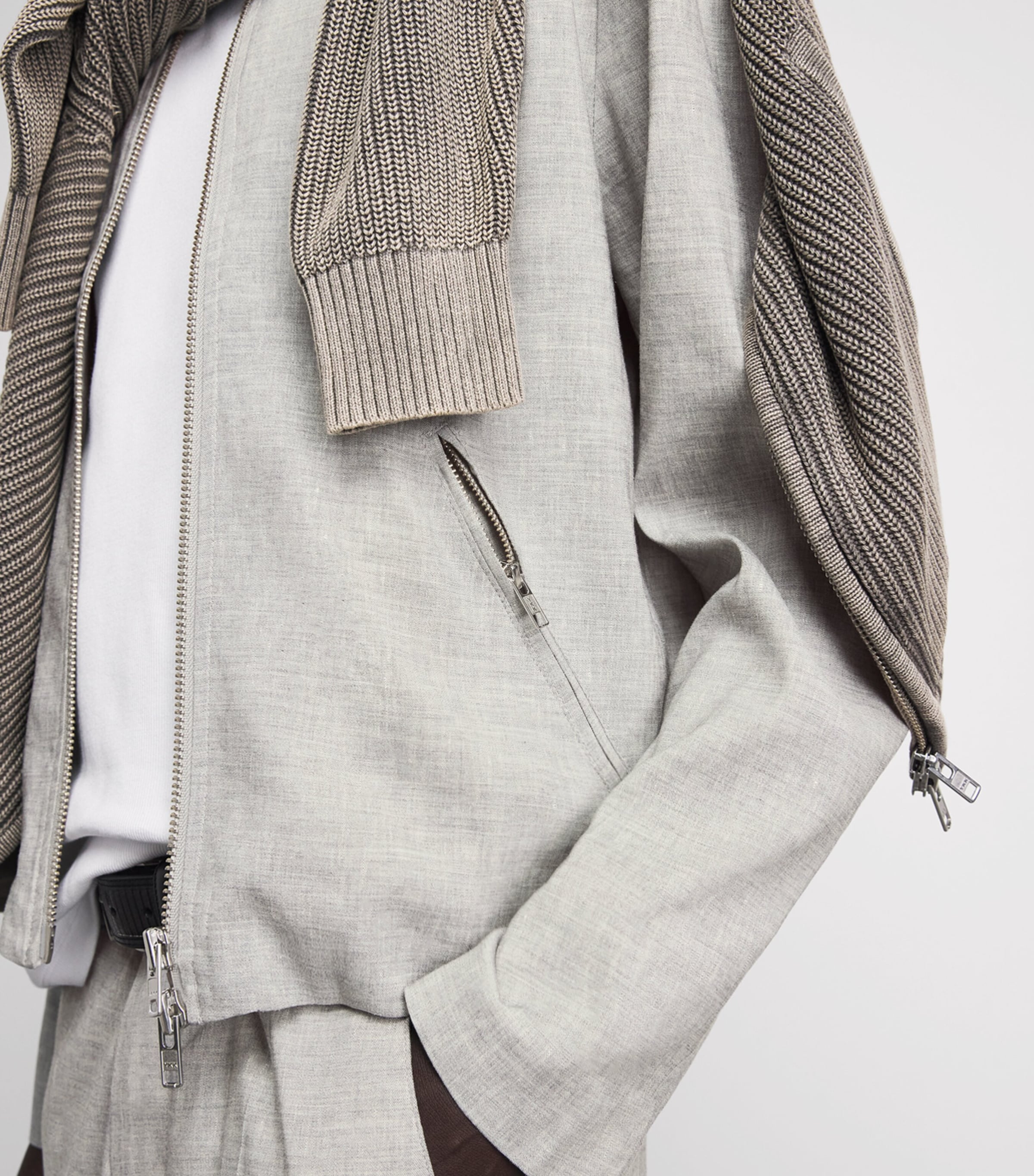 Won Hundred Mens Dutton Boxy Jacket Light Grey Melange Image 3