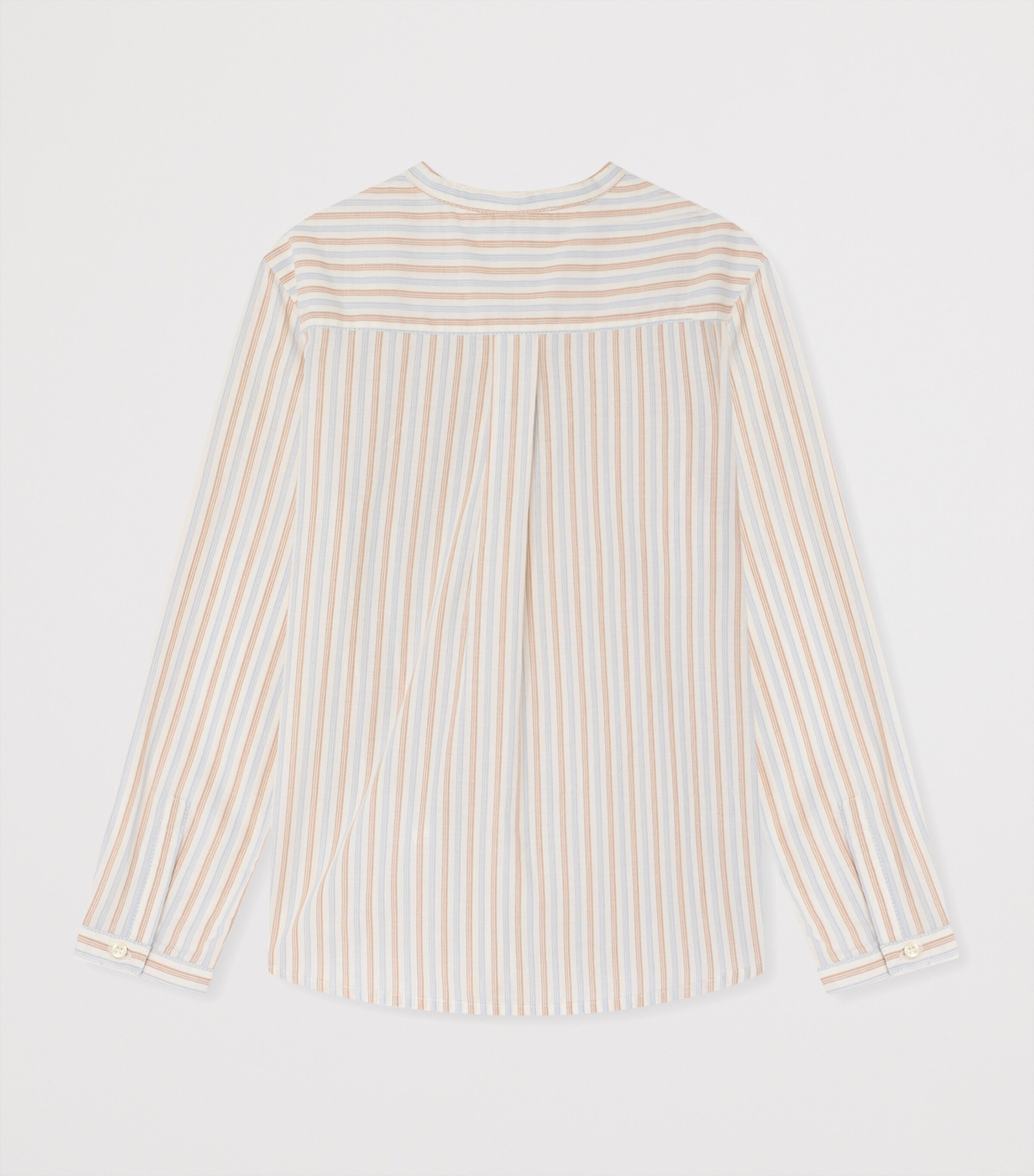 Bonpoint Cotton Stripe Shirt (10-14 Years) Rayures Ciel Image 2