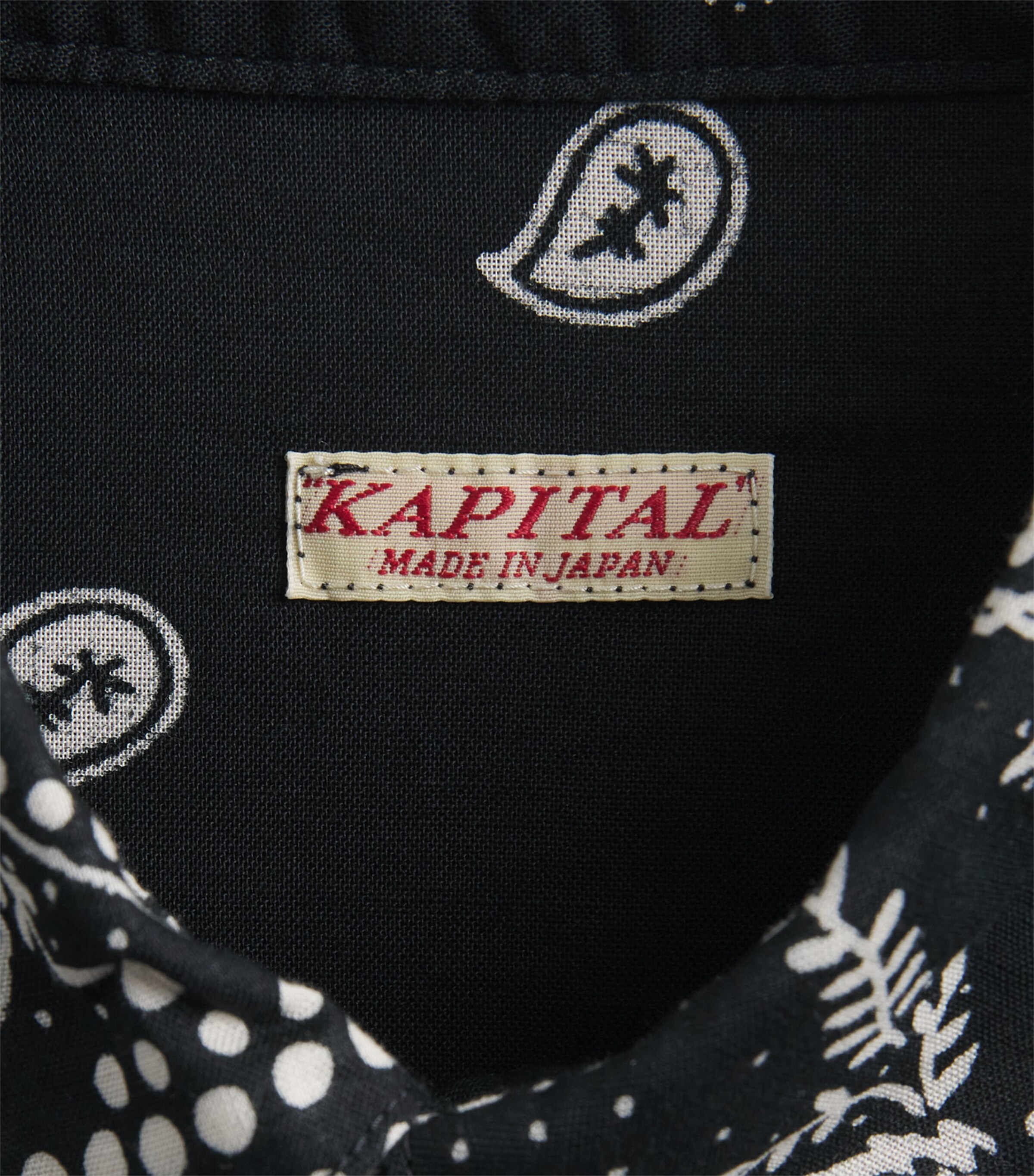 Kapital Mens Cotton Paisley Bandana Patchwork Shirt Black Image 6