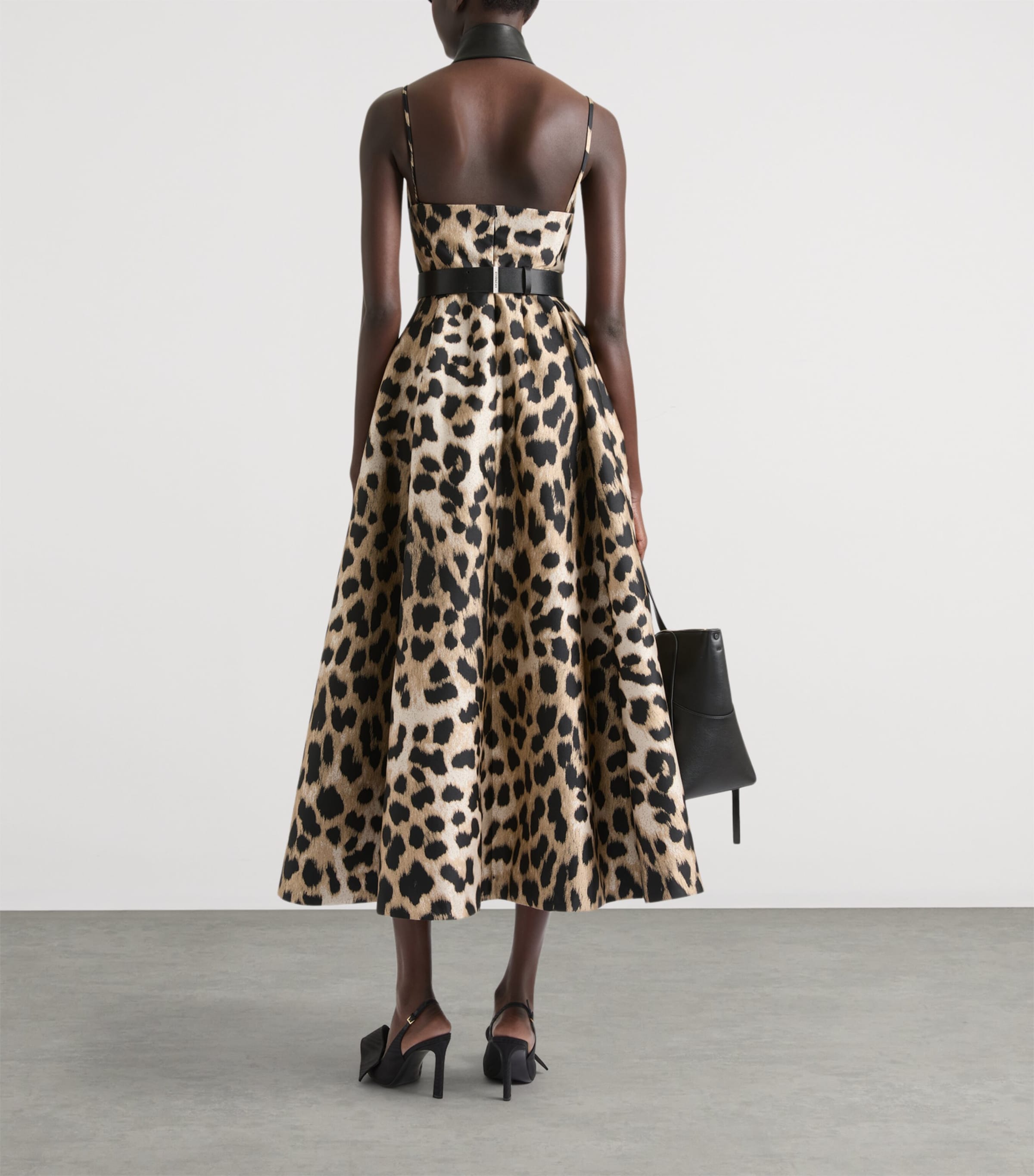 Givenchy Womens Leopard Print Midi Dress Image 4