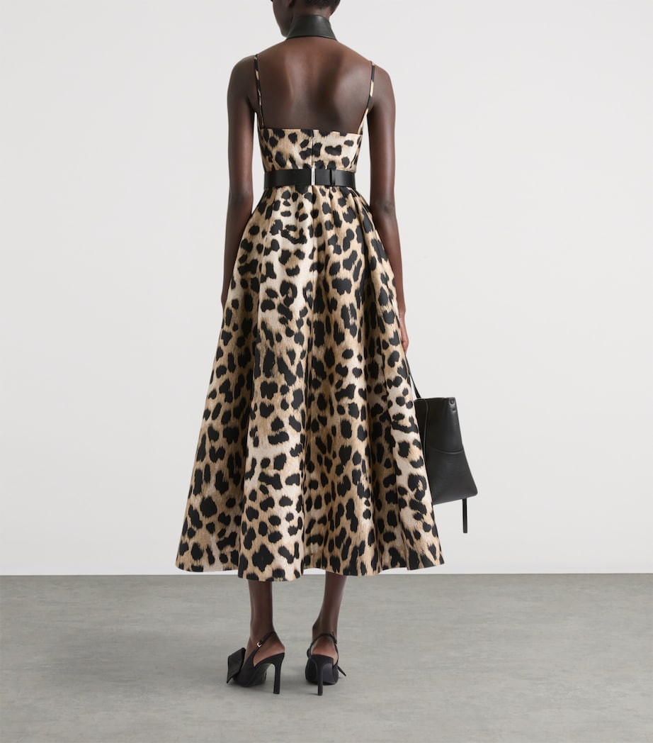 Givenchy Womens Leopard Print Midi Dress Image 4