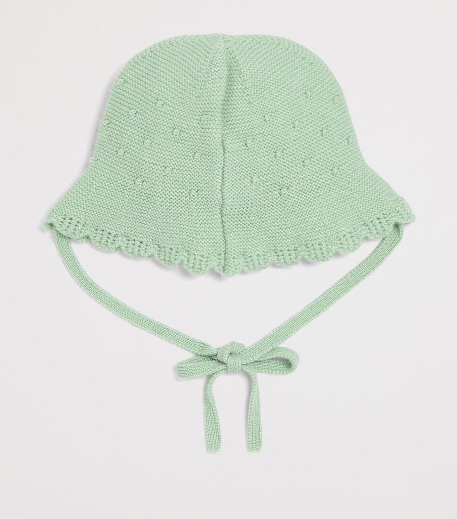 Cotton Knit Bonnet (0-24 Months) 032 H56 Image 2