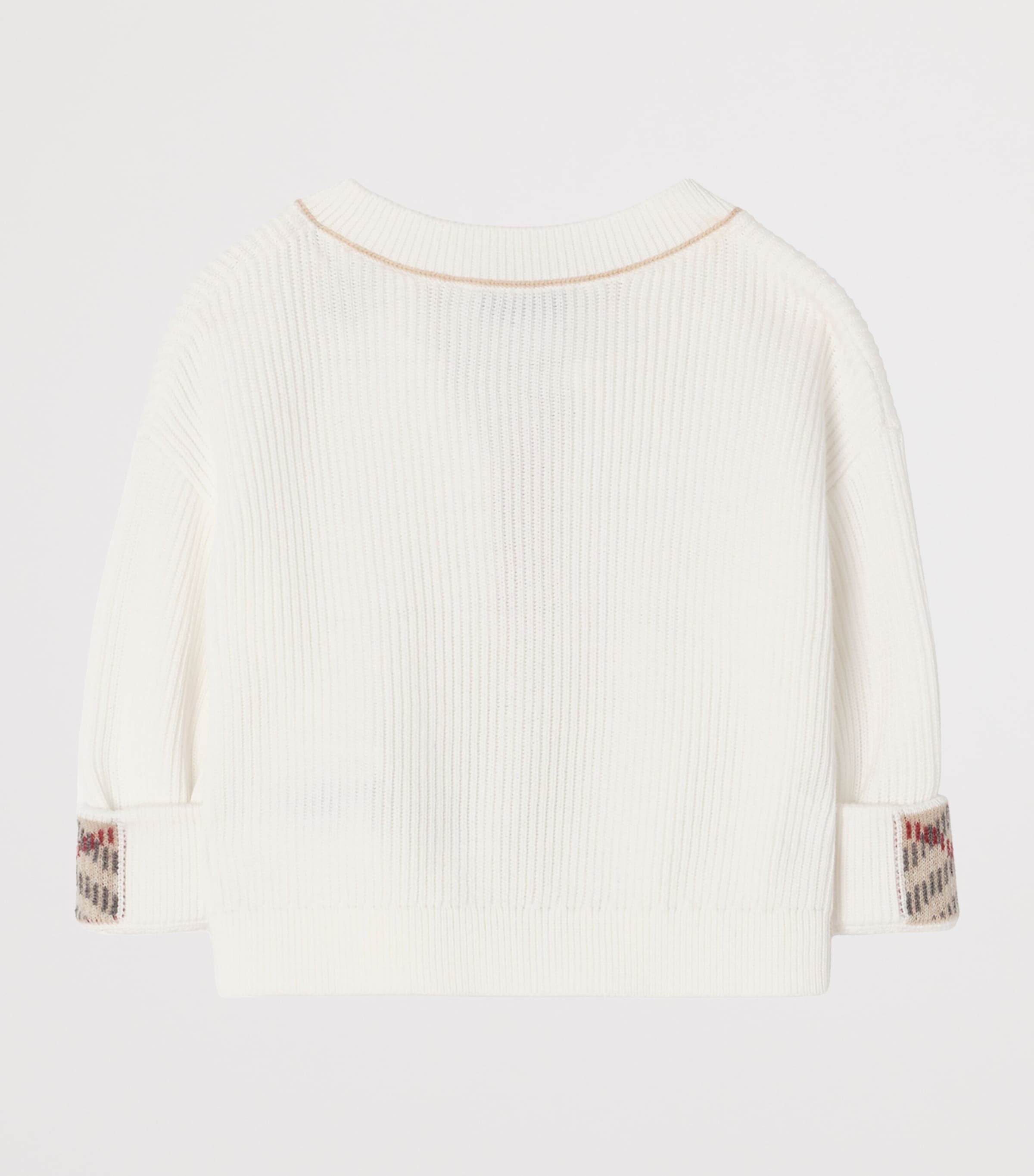 Burberry Kids Cotton Logo Cardigan (6-36 Months) Ivory Image 2